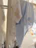 童泰婴儿连体衣春秋季纯棉衣服初生宝宝蝴蝶哈衣爬服和尚服蓝色52cm 实拍图