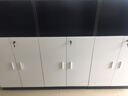 竹筠樓（ZHUJUNLOU） 木质办公柜落地式带锁文件柜资料柜打印机柜茶水柜矮柜 黑色+白门 60长*40深*120高   两门柜 实拍图