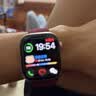 Apple/苹果WatchS11智能手表GPS款46毫米玫瑰金色铝金属表壳淡桃粉色运动型表带M/L-联通补贴 实拍图