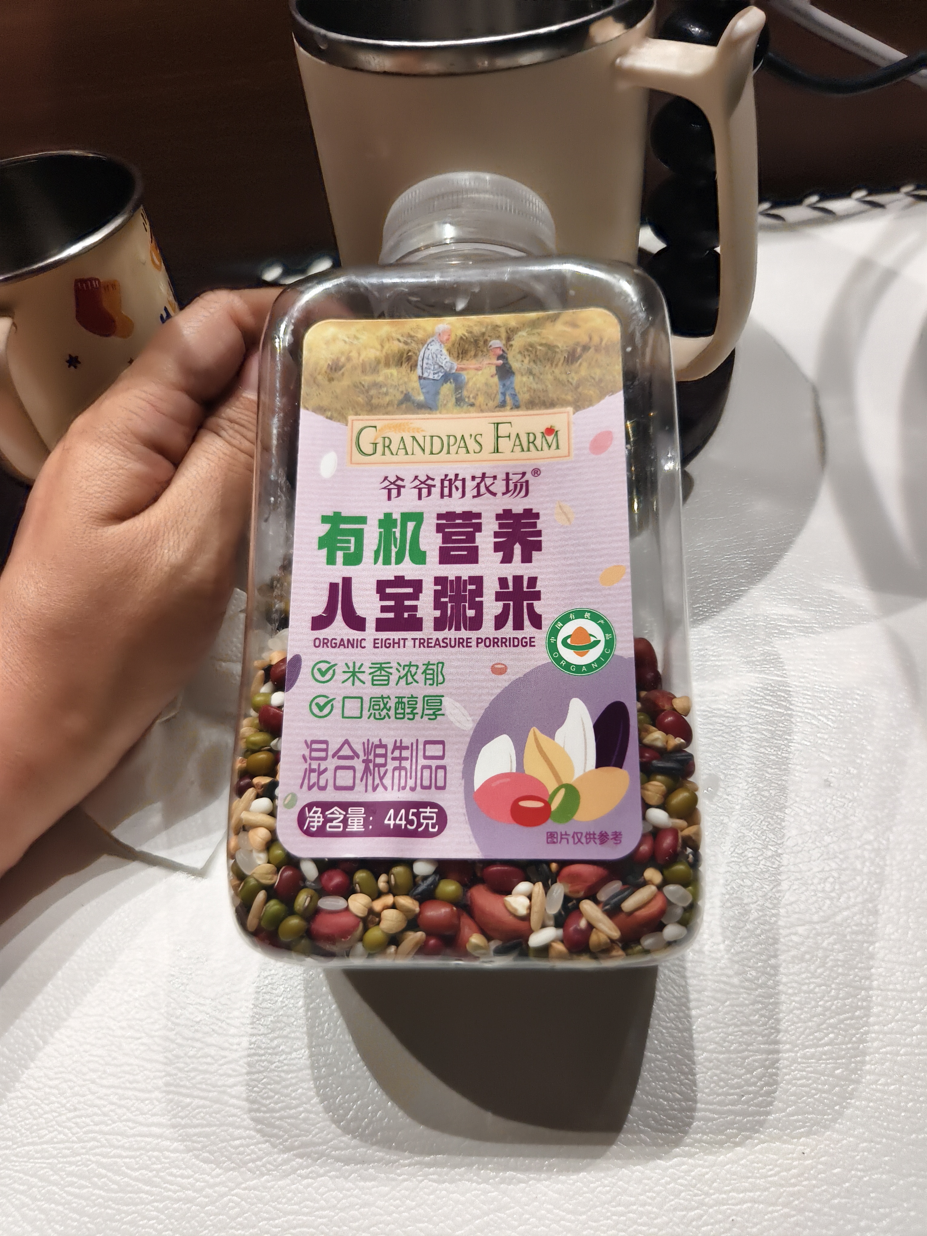 爷爷的农场有机营养八宝粥米445g早餐粥谷物米腊八粥大米红豆花生糯米五谷 实拍图