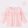 七乐豆婴儿春季开衫上衣薄款纯棉春装宝宝外套春秋女童儿童女宝开春衣服 粉色 100 cm 实拍图