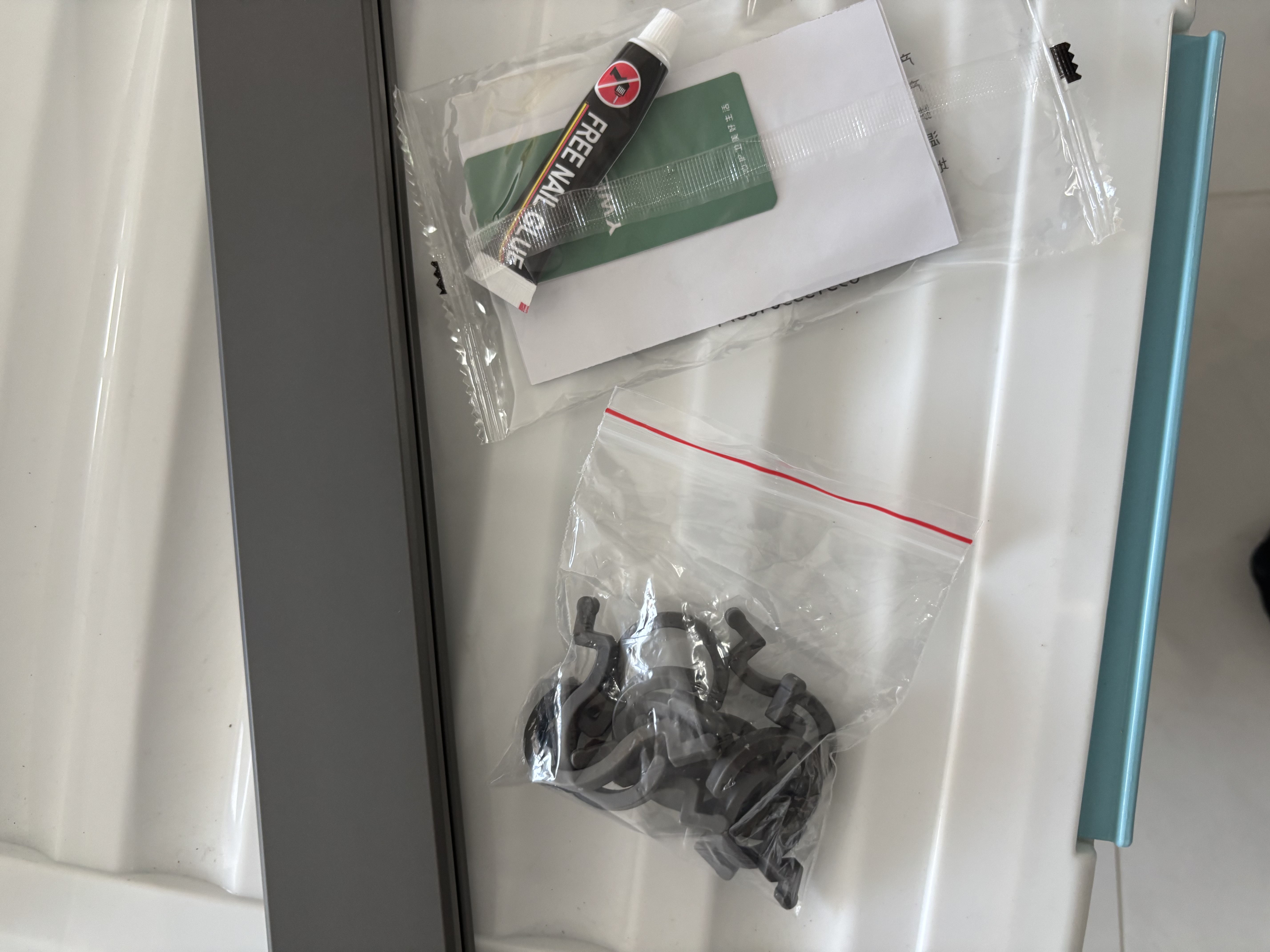 一卫（yweel）厨房挂钩 壁挂式排钩免打孔厨房多功能置物架 枪灰60cm 实拍图