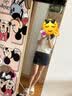 优衣库棉莫代尔混纺POLO领拼色针织衫/短袖女装485224 01 乳白色 M 实拍图
