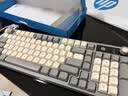惠普（HP）K500F机械手感有线键盘 静音多功能旋钮办公游戏台式电脑笔记本通用 灰白色 实拍图