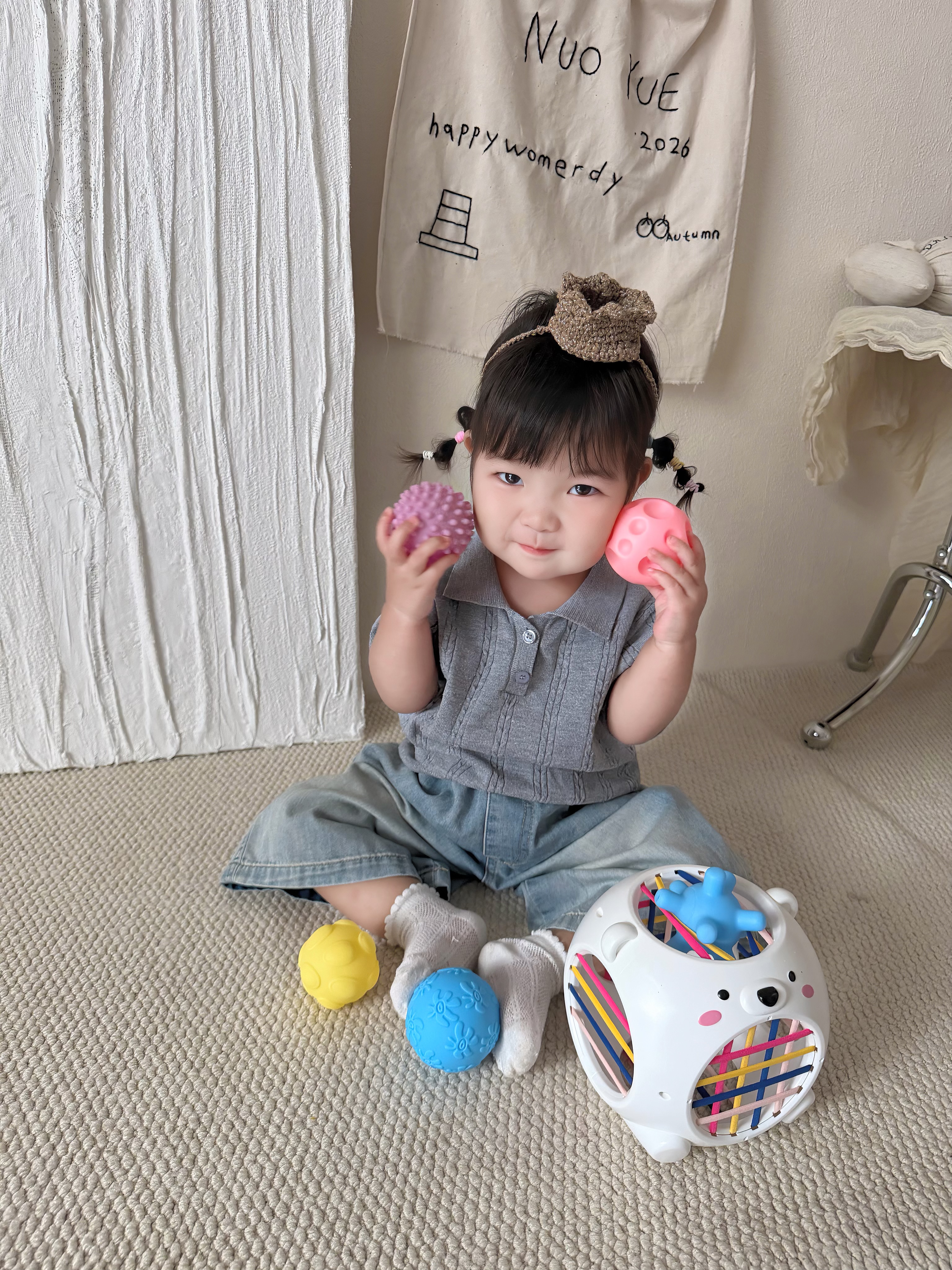 欣格塞塞乐婴儿抚触球手抓球感知抓握训练宝宝蒙氏早教6-12月1岁礼物 实拍图