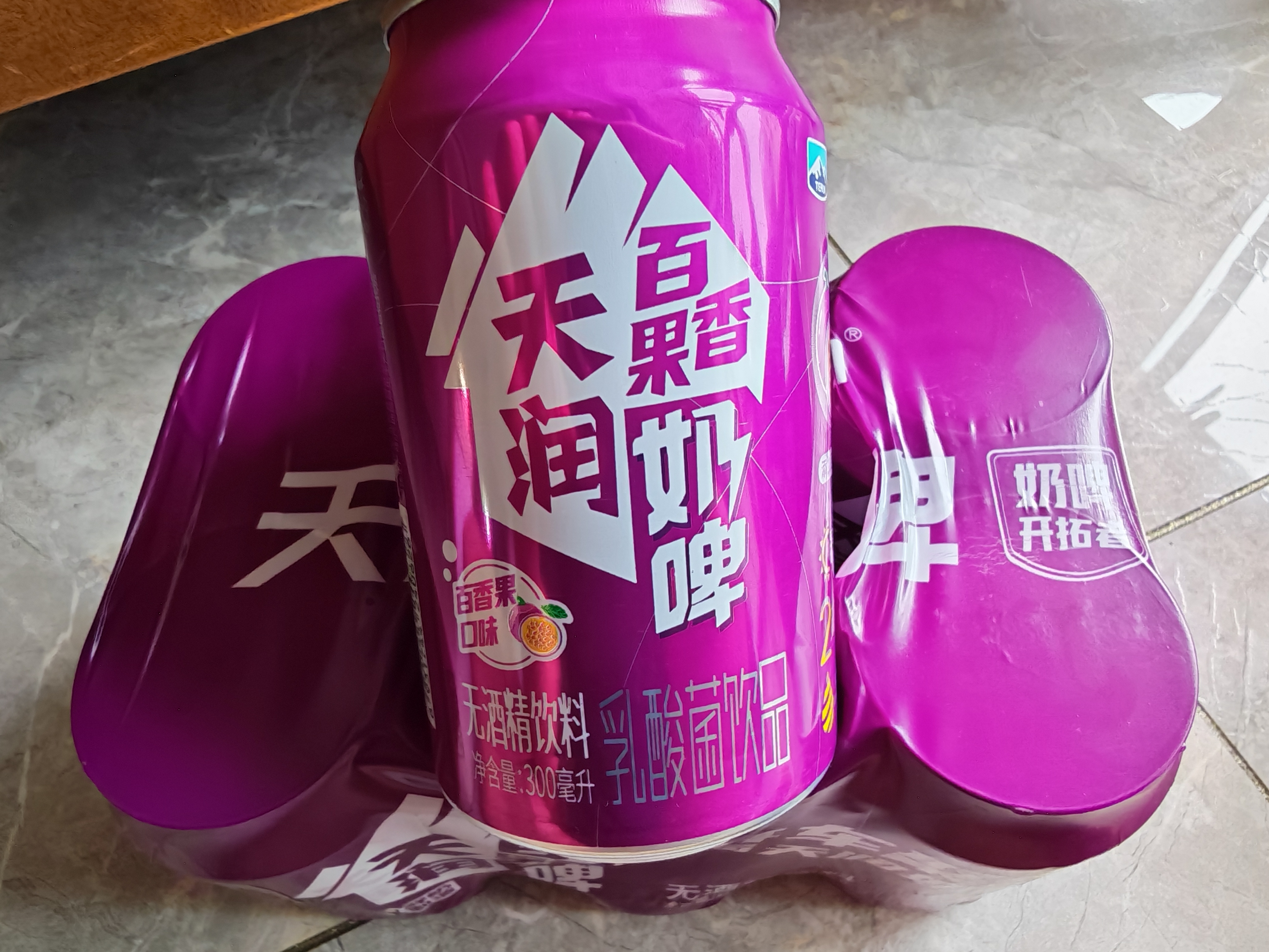 天润百香果奶啤新疆风味百香果风味乳饮料300ml*6罐 天润出品 实拍图