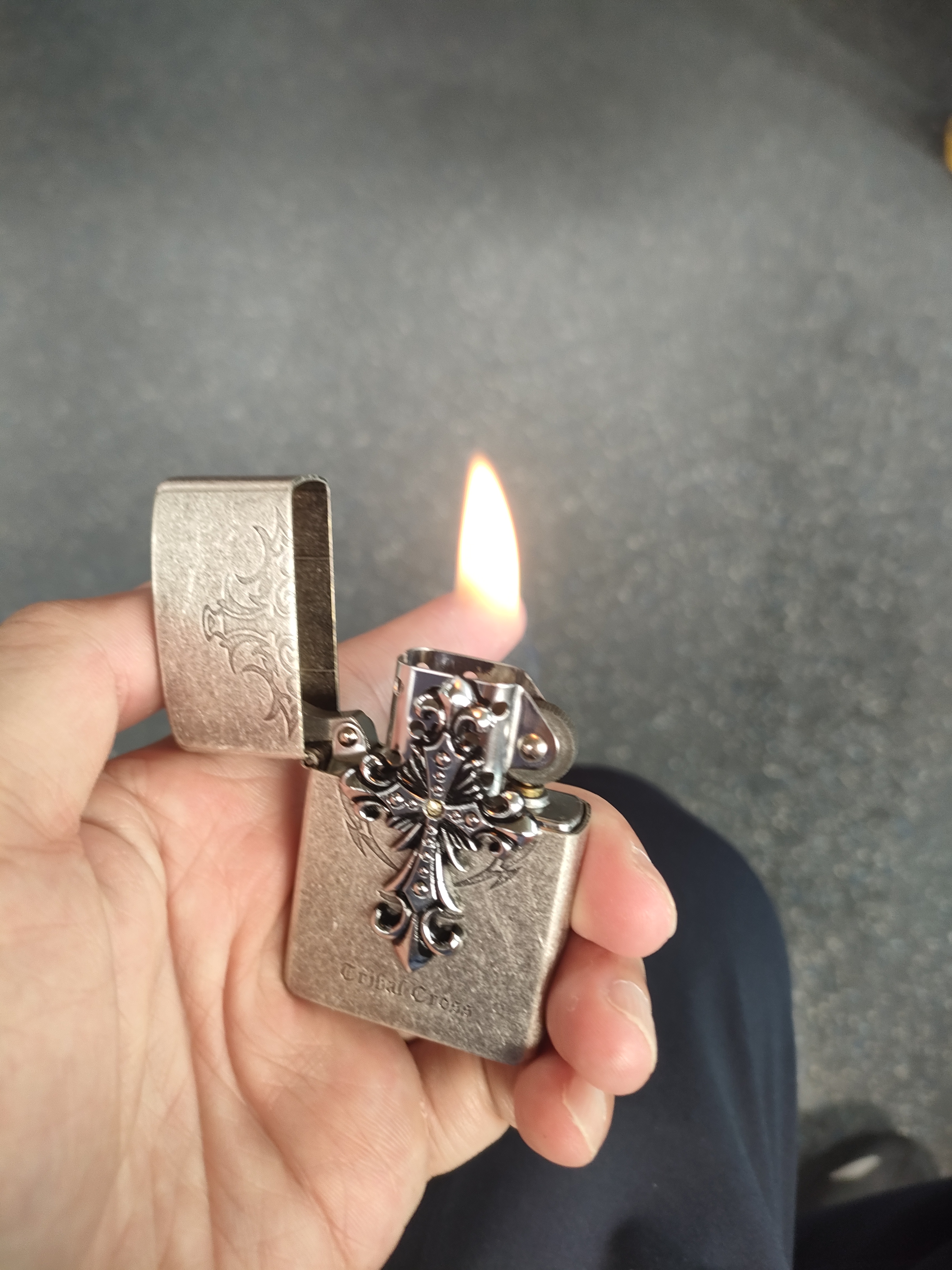 ZORRO佐罗煤油打火机古银天使十字架生日七夕节礼物送男生男士高级感 实拍图