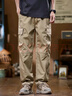 雅鹿美式工装裤子男春秋季新款宽松休闲裤男士加绒厚潮流直筒运动长裤 A137卡其色【高品质】39 常规 2XL 140斤-160斤 实拍图