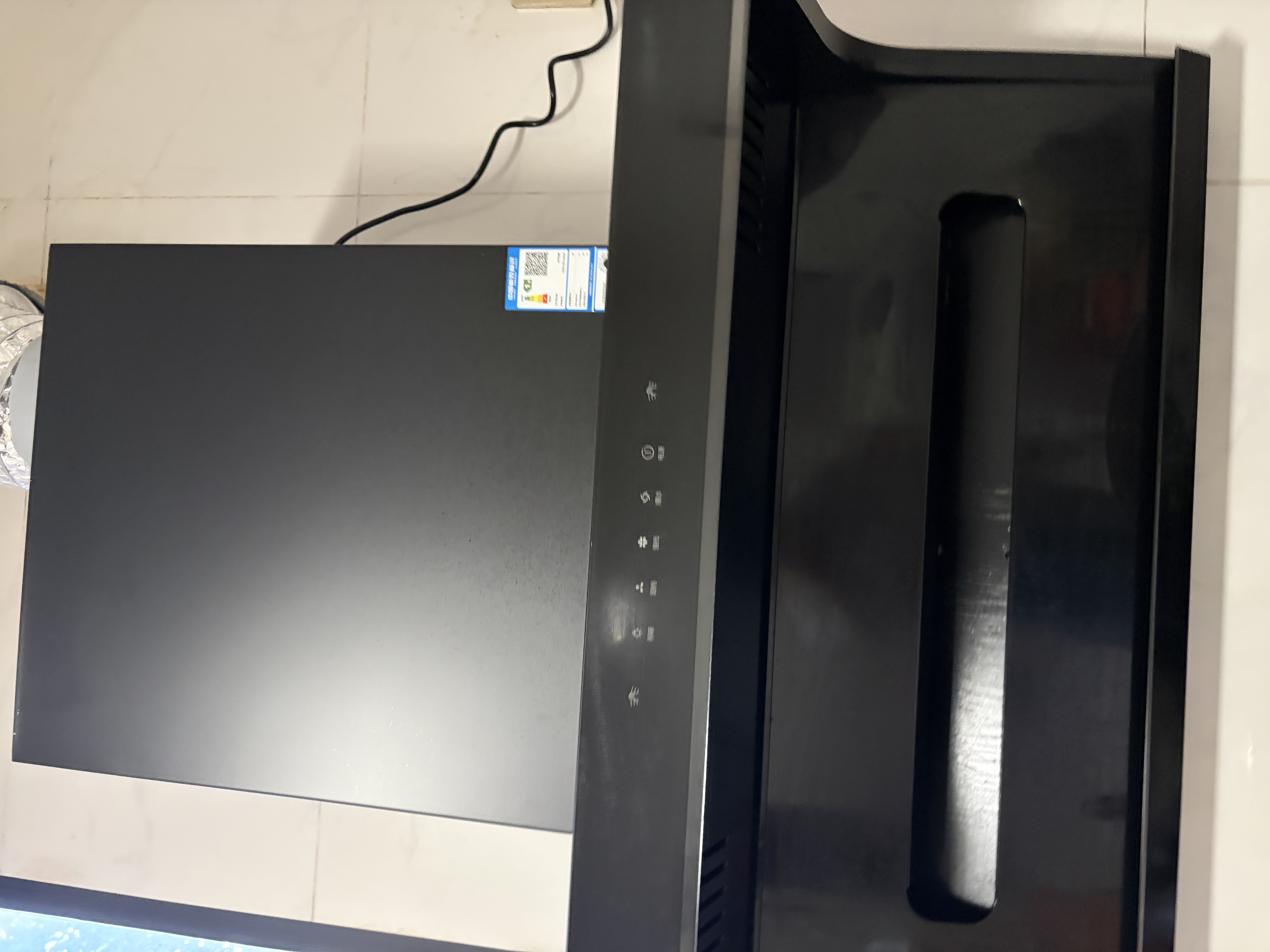 名气（MQ）【推荐新品533】小黑翼Pro A5508顶侧双吸25风量大吸力 家用上门安装以旧换新抽吸排油烟机可搭灶 实拍图