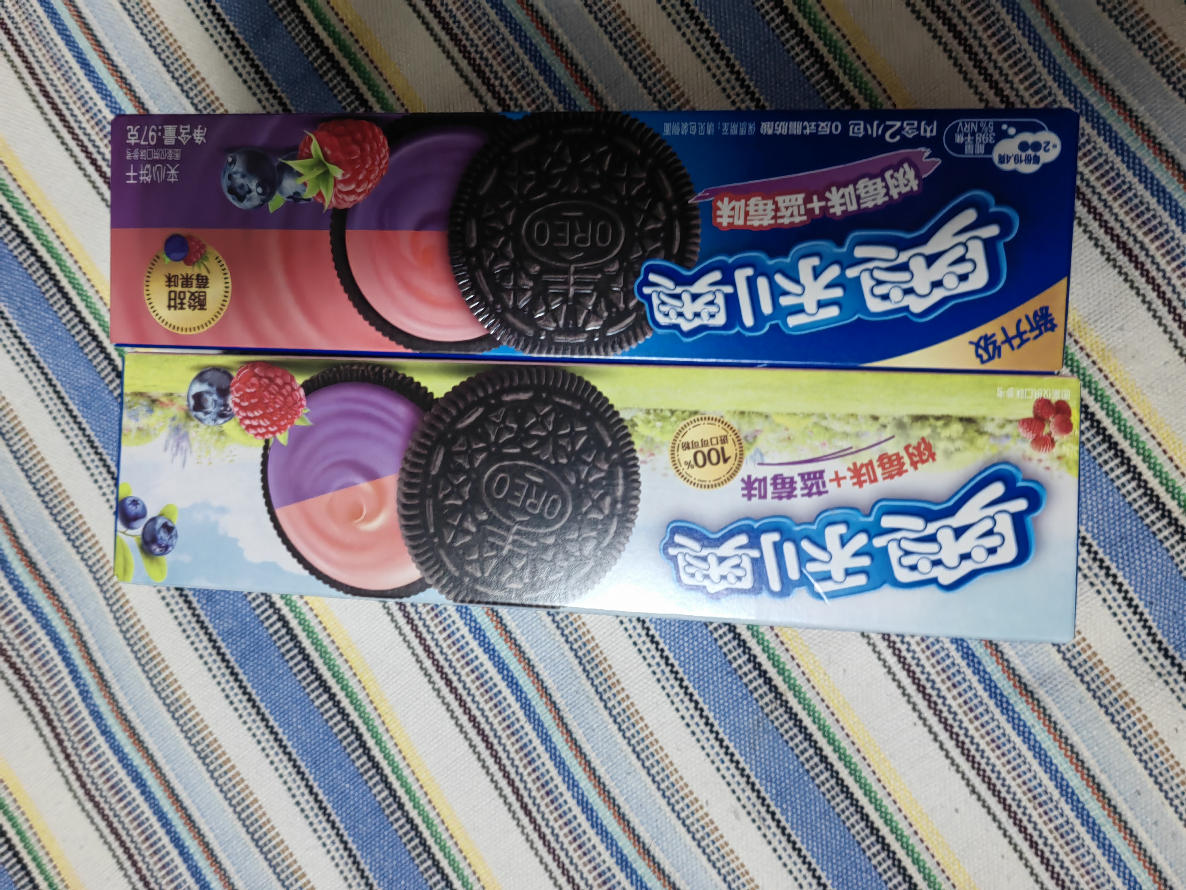 奥利奥（Oreo） 缤纷双果味夹心饼干 蓝莓味+树莓味97g 休闲零食 早餐下午茶 实拍图