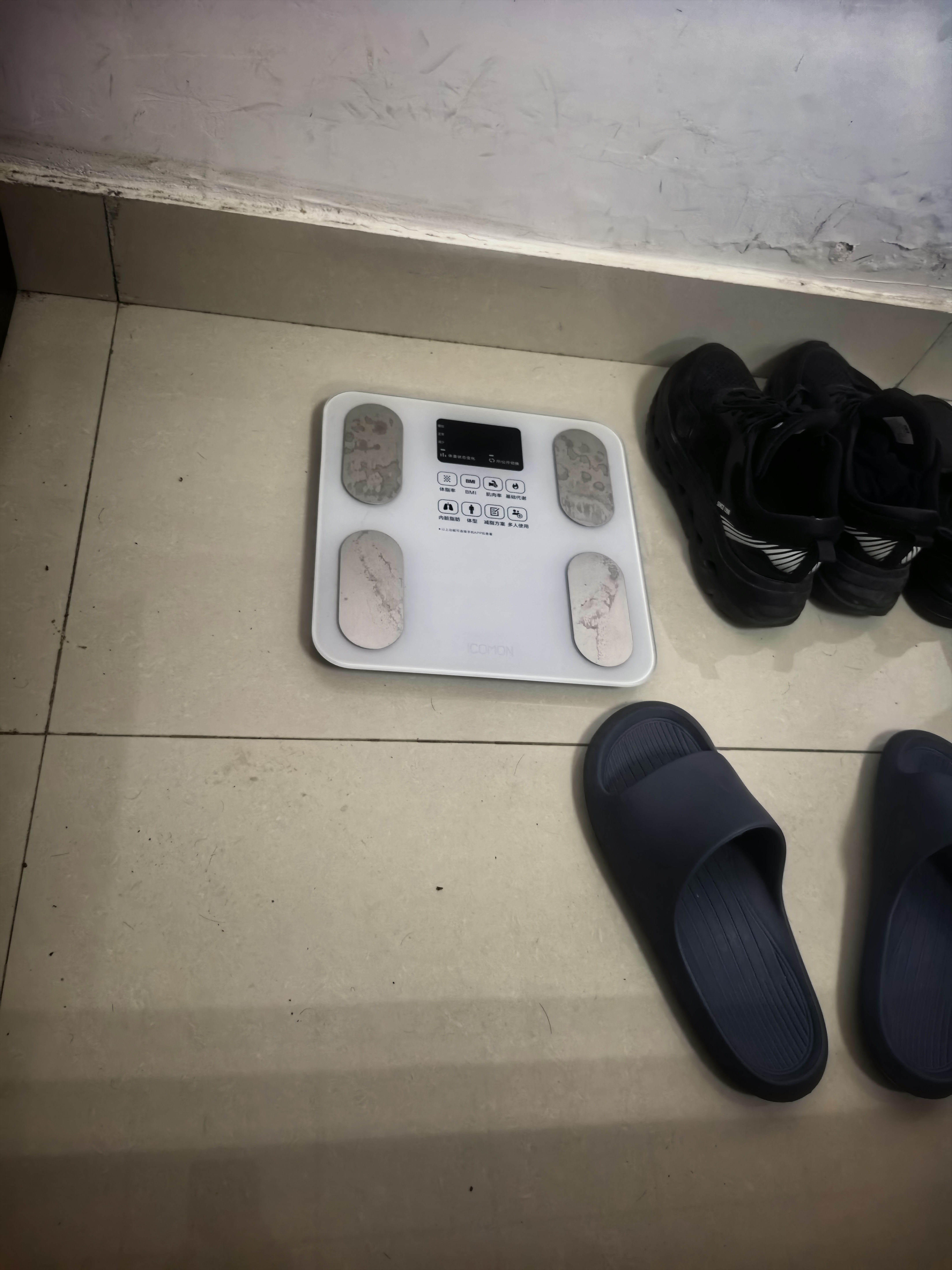 沃莱智能体脂秤健康减重秤四电极体脂称健身房减肥专用电子秤家用体重秤京东健康称人体秤 白色 充电款 实拍图