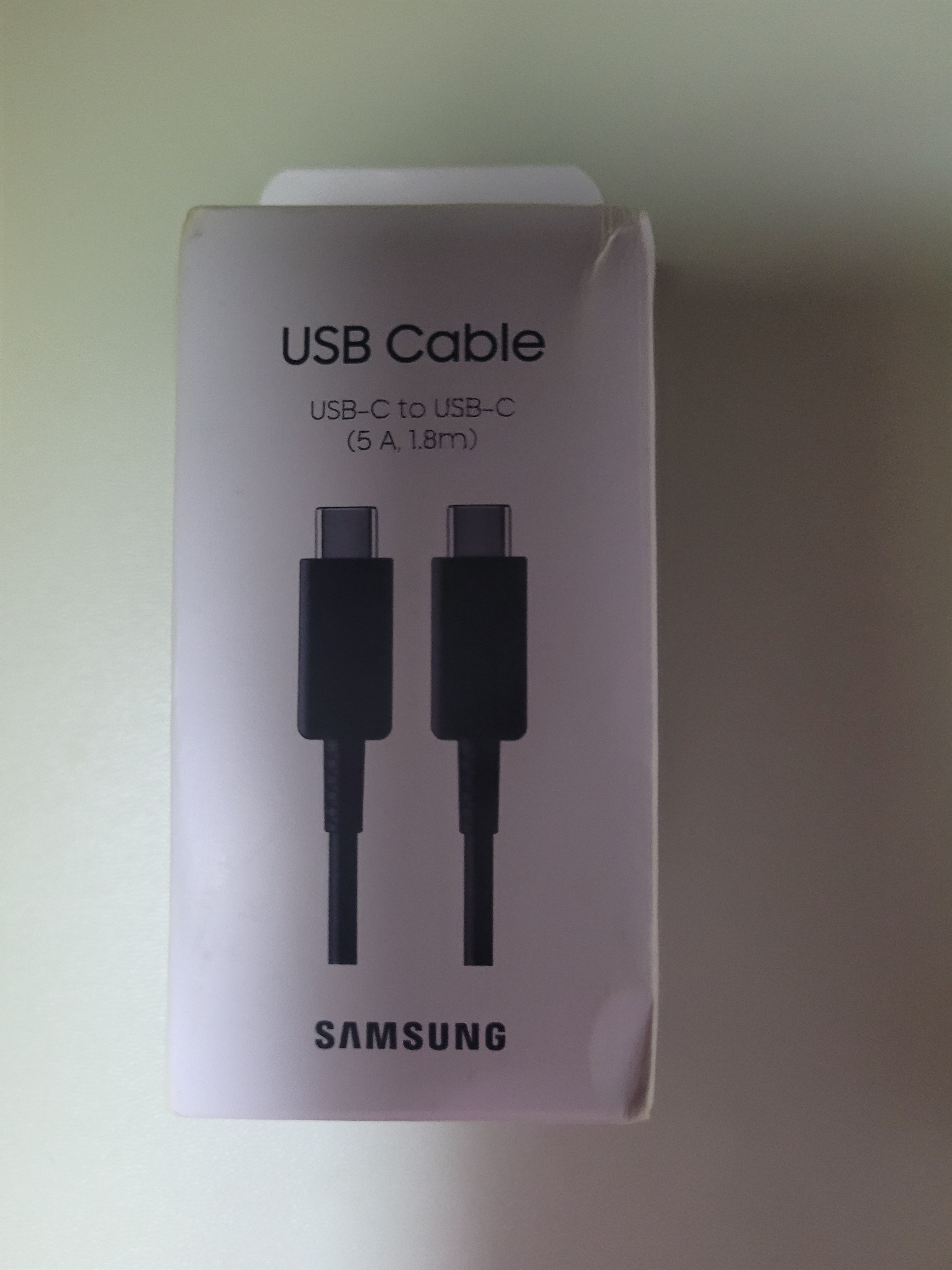 三星Samsung 原装Type-C转Type-C 数据线 充电线 超级快充 支持5A大电流加速充电 1.8米 黑色 实拍图