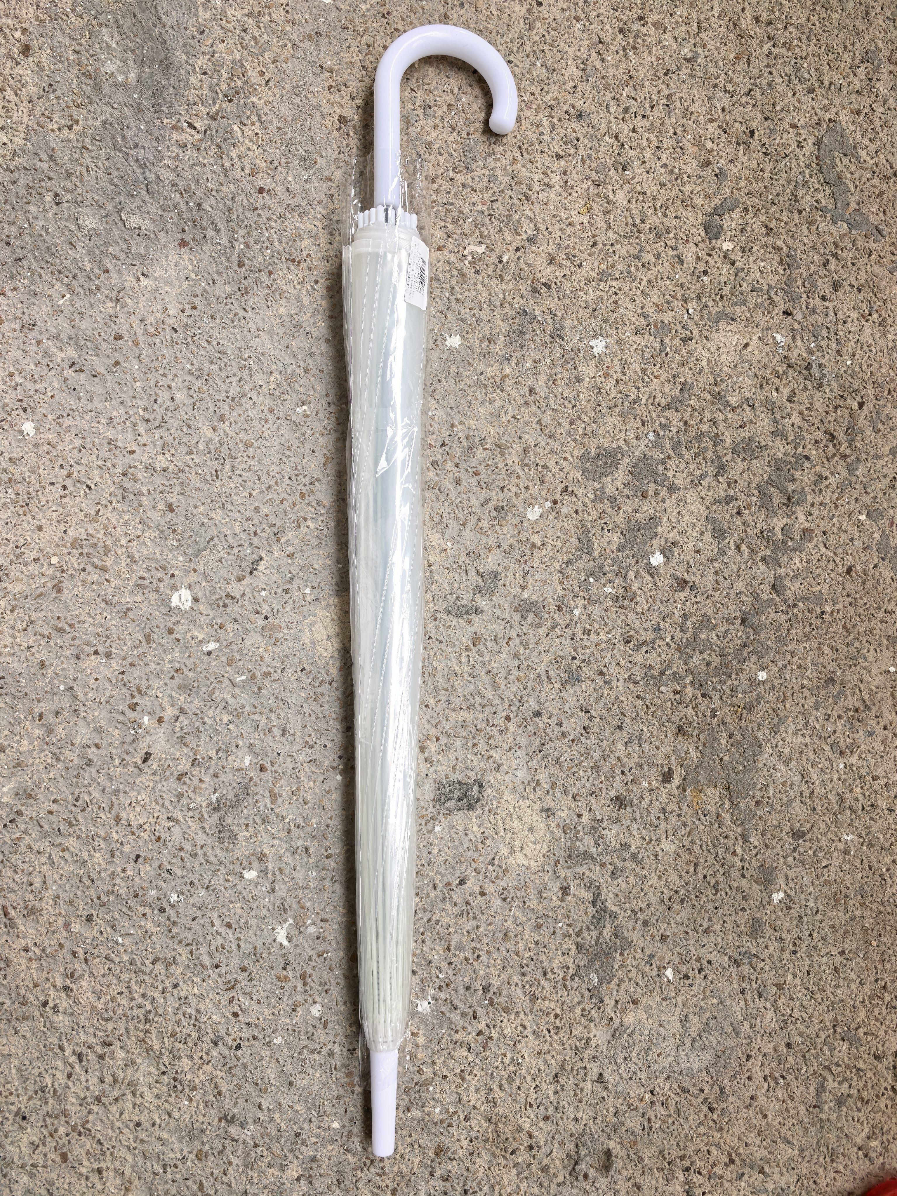 天玮伞业16骨透明伞纤维骨抗风自动纯色POE伞简约纯色便捷长柄伞可定制 实拍图
