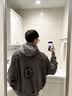 Mishkanyc26秋冬瞄准镜城市机能风上衣连帽拉链开衫卫衣男士通勤工装外套 M21500402M94E 灰色 S 实拍图
