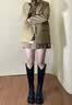 达芙妮厚底V口长筒靴女2026秋冬爆款女靴高筒靴显瘦百搭增高骑士靴子女 黑色 37 实拍图