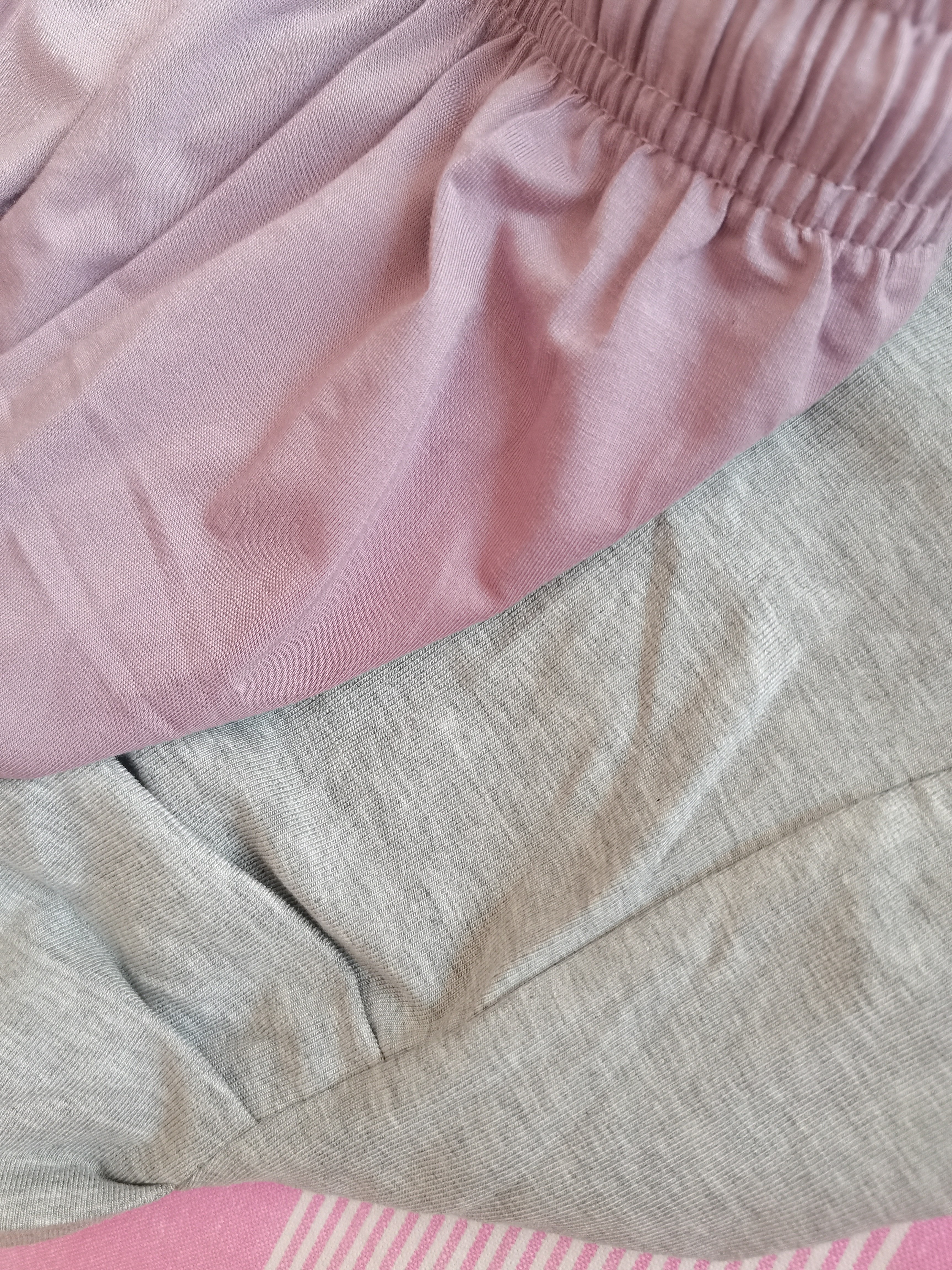 LIANLIU新款现代舞形体训练服上衣古典舞服装舞蹈练功裤女宽松基训舞蹈服 灰色（中袖+韩紫色阔腿裤 XL 实拍图