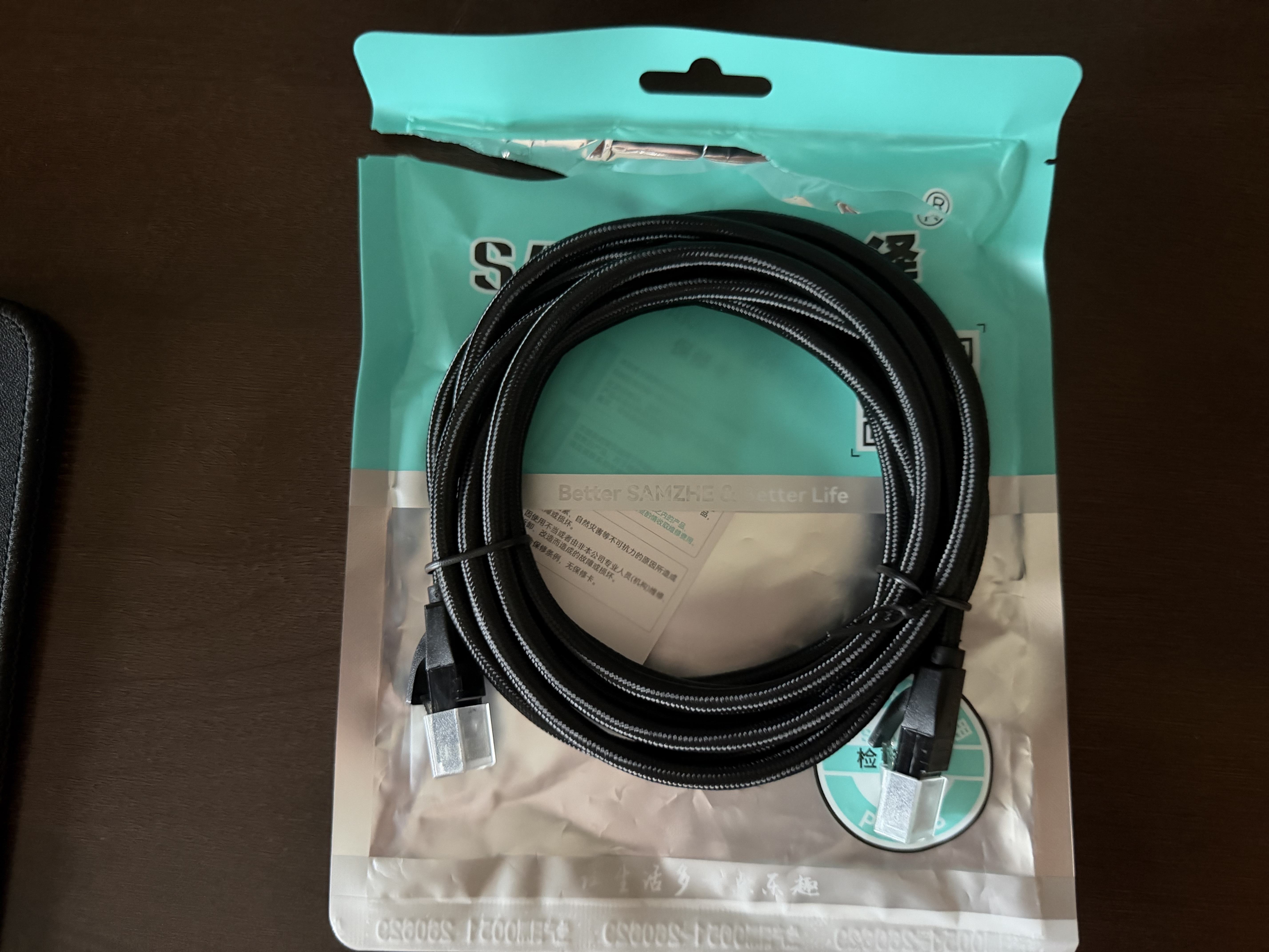 山泽超六类网线3米 CAT6A类纯铜万兆成品编织棉网线家用电脑网络8芯双绞2.5g兼容千兆工程跳线MWD6A030 实拍图