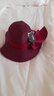 斯普琳遮阳帽女夏季防晒帽草编可折叠百搭潮凉帽沙滩时尚太阳帽子女夏天 酒红-紫红 9CM帽檐款 实拍图