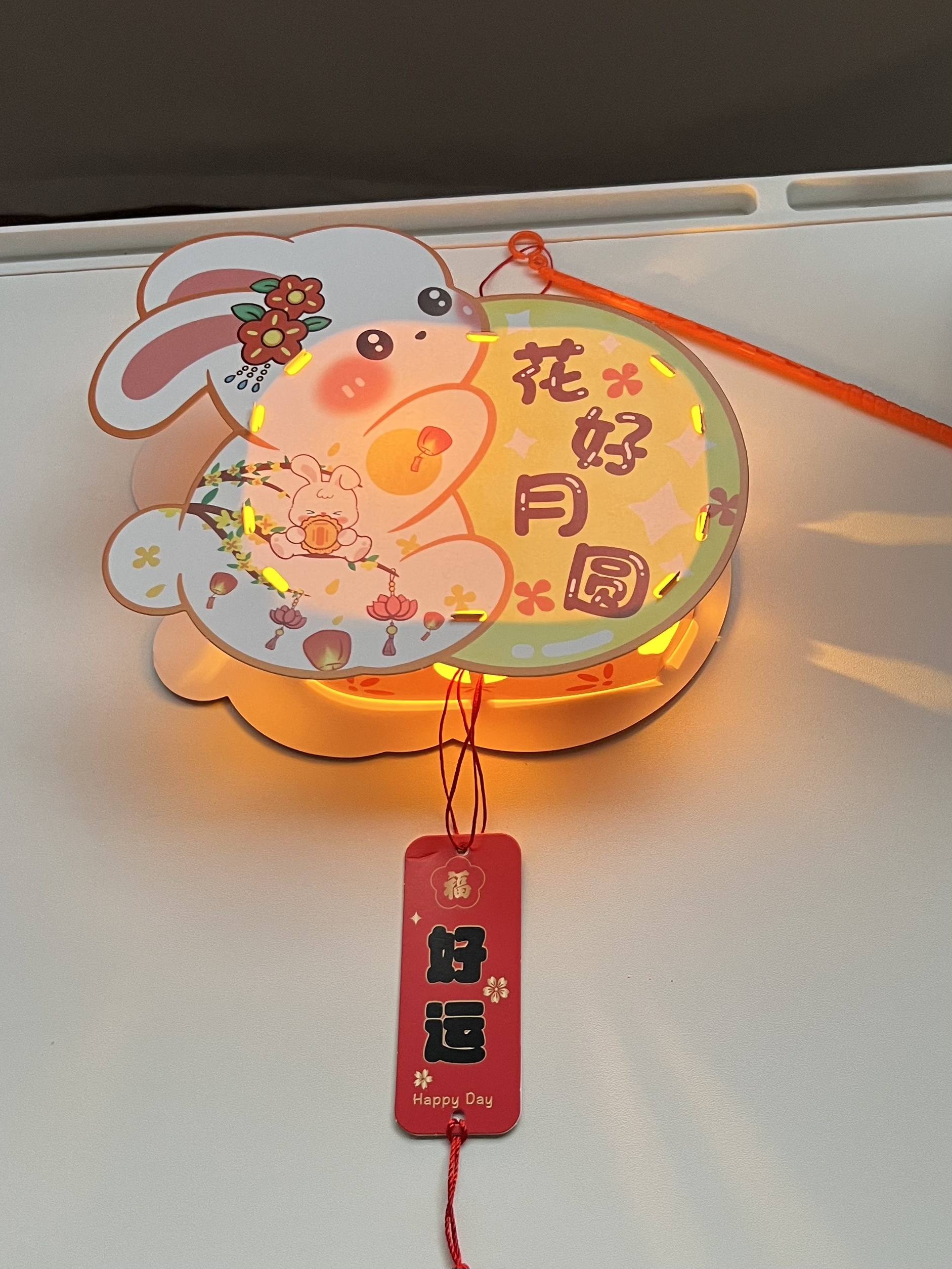 甜蜜点中秋节灯笼儿童diy手工制作材料兔子灯手提花灯幼儿园装饰小灯笼 实拍图