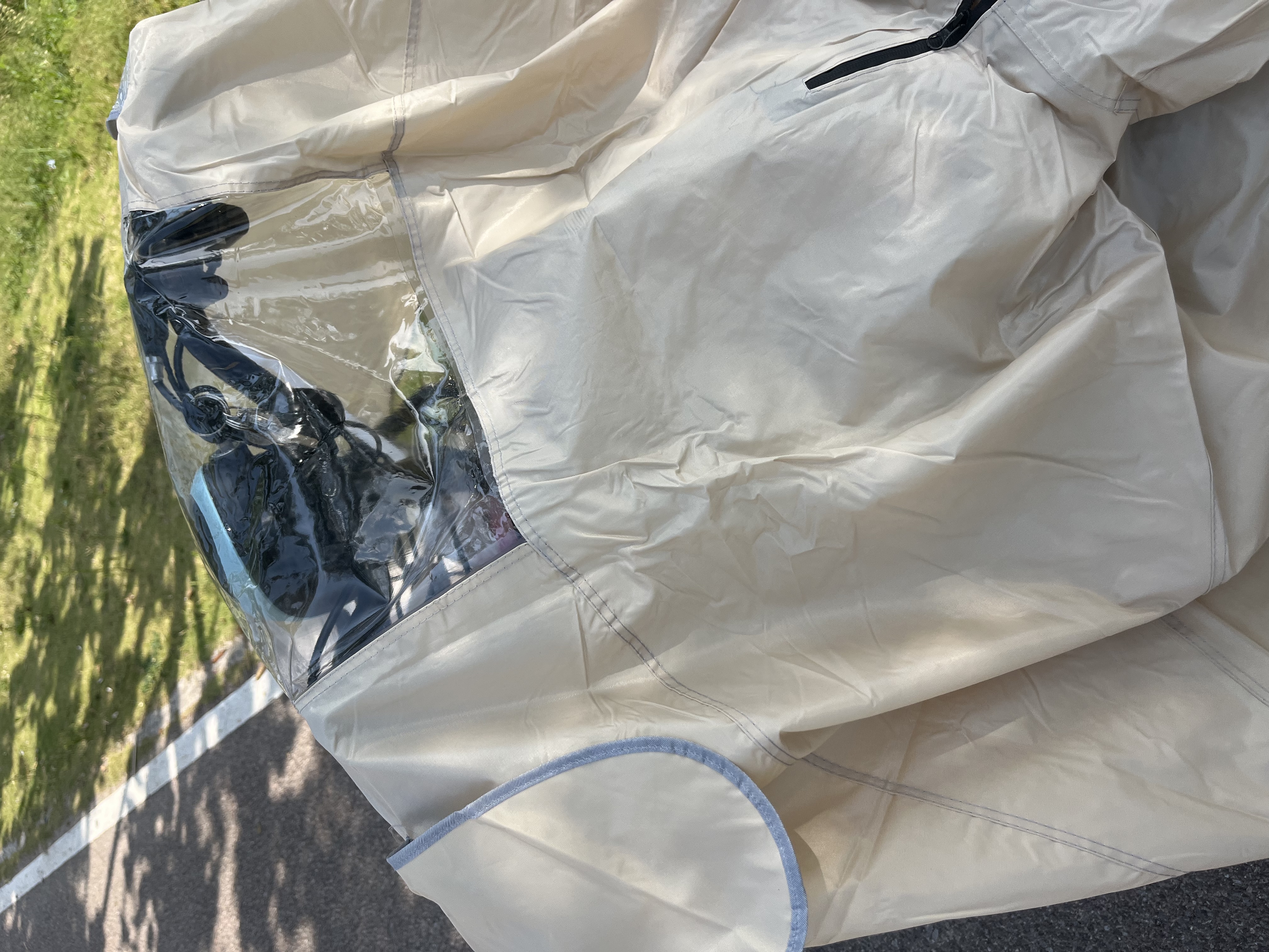 京儒电动车雨衣专用单双人全身防暴雨电瓶摩托通用长款雨披男女款加厚 单人防飘款【骑行可侧视丨高领不湿脸】 5XL【全车型通用】 实拍图
