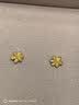 六福珠宝 黄金耳钉栀子花足金耳环生日礼物女 计价G01G0027DS 约1.03克 实拍图