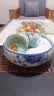 瓷牌茗茶具（cipaiming teaset）瓷牌茗粗陶特大号茶洗陶瓷青花瓷水洗碗杯笔洗玻璃茶杯父亲节礼物 陶瓷国色天香茶洗-中号（8英寸） 实拍图