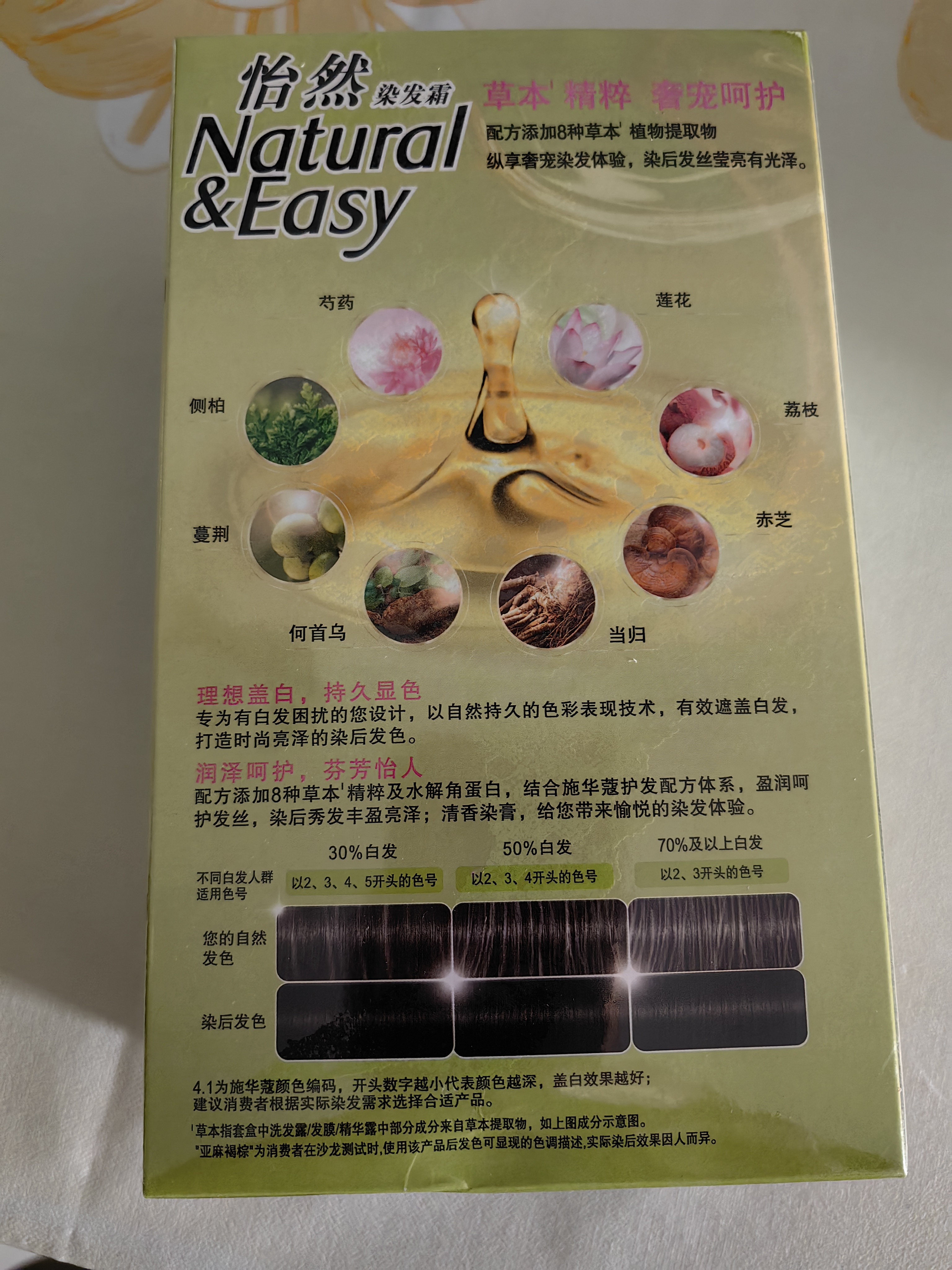 施华蔻（Schwarzkopf）怡然染发霜4.1/9亚麻褐棕 染发膏亚麻棕自己染男女盖白热卖商品 实拍图