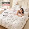 无印良品一次性床上四件套床单被套罩枕套酒店床品用品双人款-小碎花 实拍图