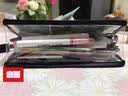 西语三层大容量透明笔袋ins日系初中生女孩简约铅笔盒文具盒防水收纳包高颜值小学高中生考试专用 3层大容量-复古黑 实拍图