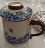 悟道莲花汝窑茶杯三件套冰裂开片茶水分离陶瓷杯带盖办公杯商务送礼泡茶杯 实拍图