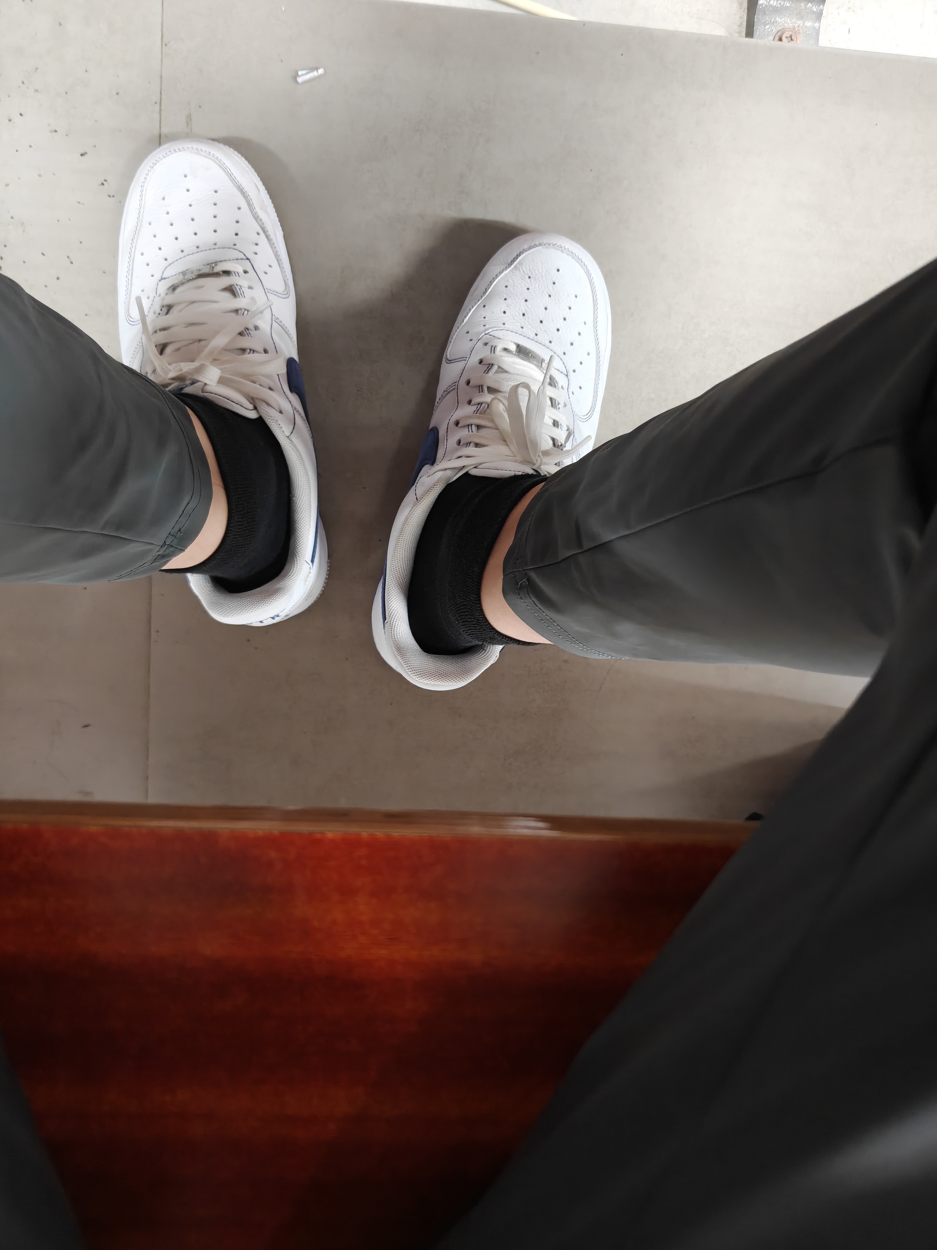 耐克NIKE男空军一号AF1 运动鞋HQ2037-100白蓝43 实拍图