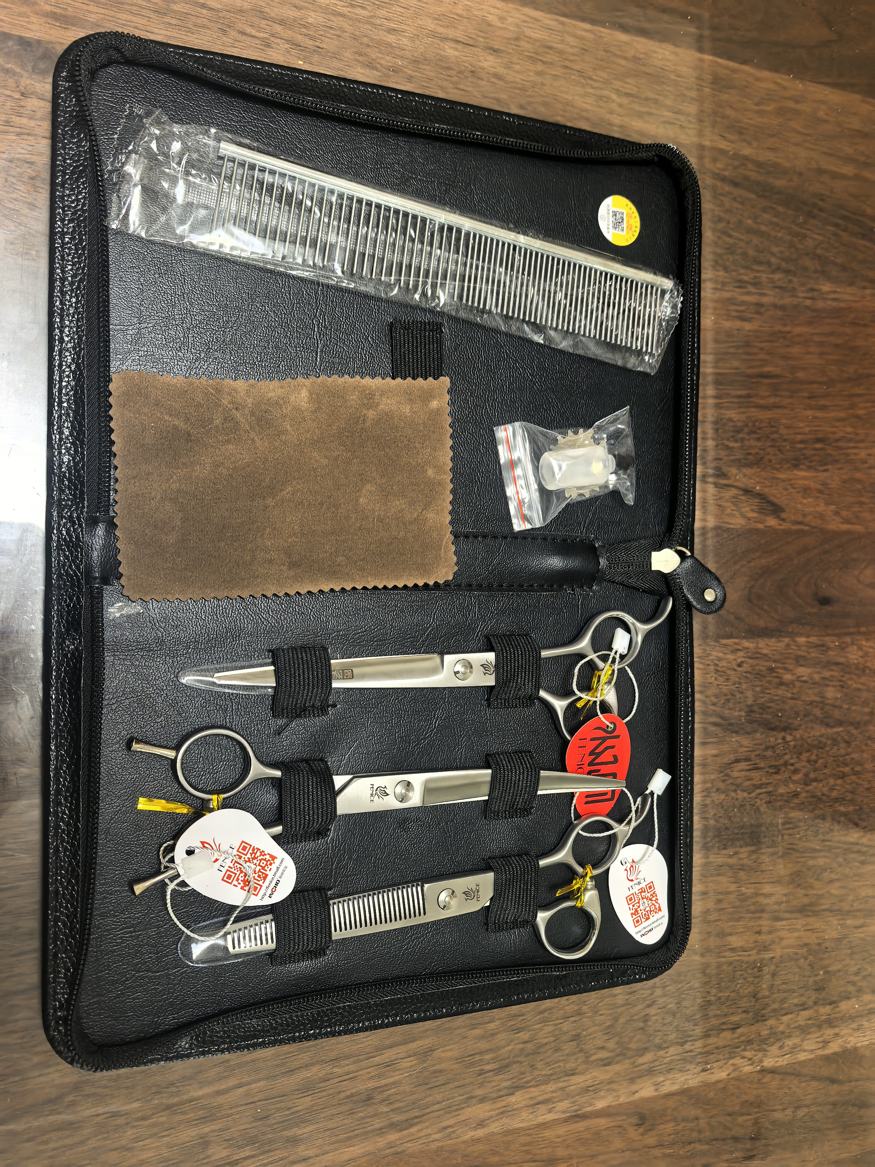 玄鸟专业宠物剪刀套装狗狗剪毛美容工具直剪弯剪牙剪美容7直7弯6.5牙 实拍图