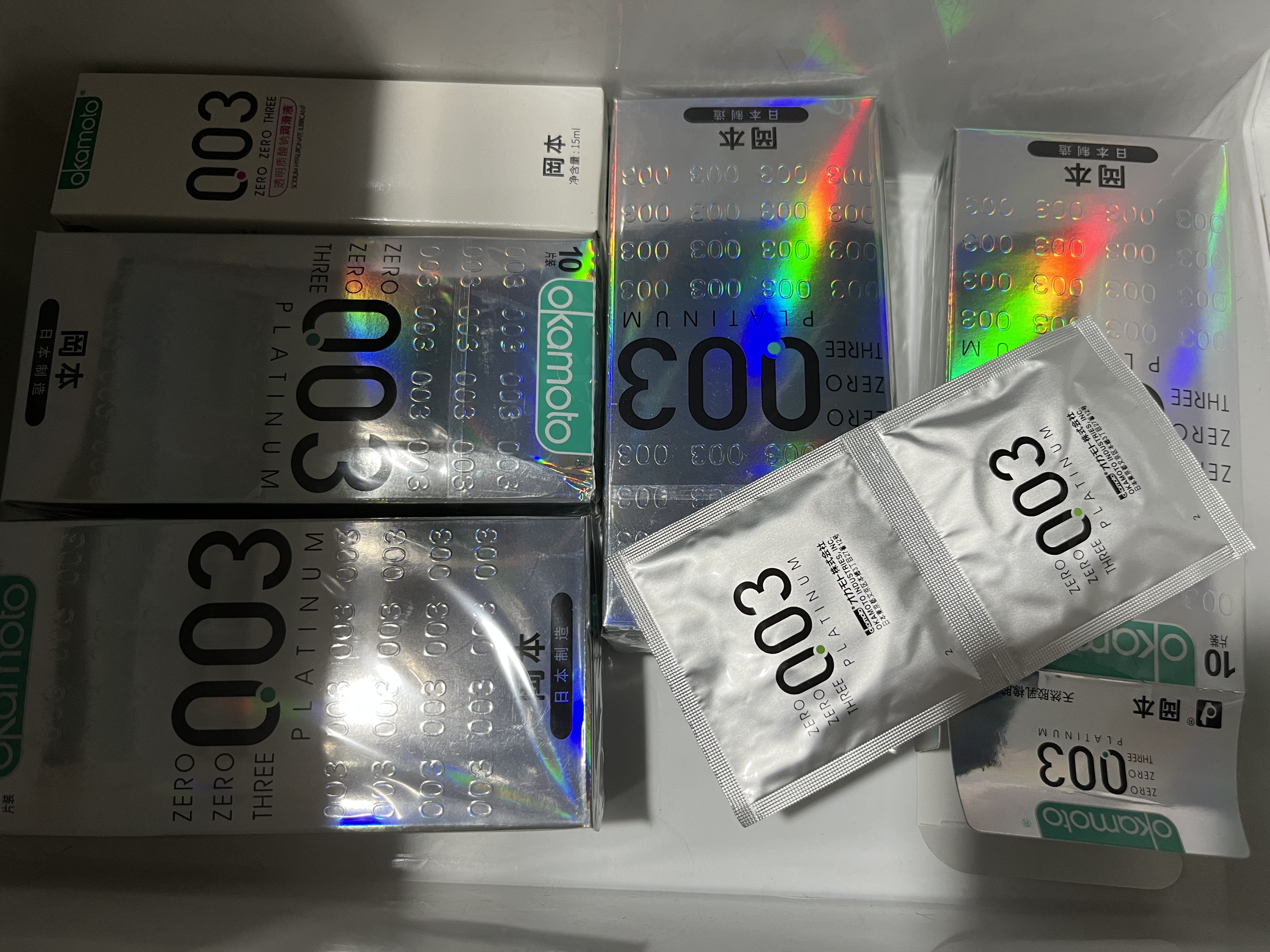 冈本（OKAMOTO）避孕套 进口003白金超薄20片 男女用安全套套成人情趣计生用品 实拍图