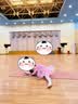 艾舞戈儿童舞蹈服女童春秋长袖粉色公主蓬蓬纱裙连体练功服 120码 实拍图