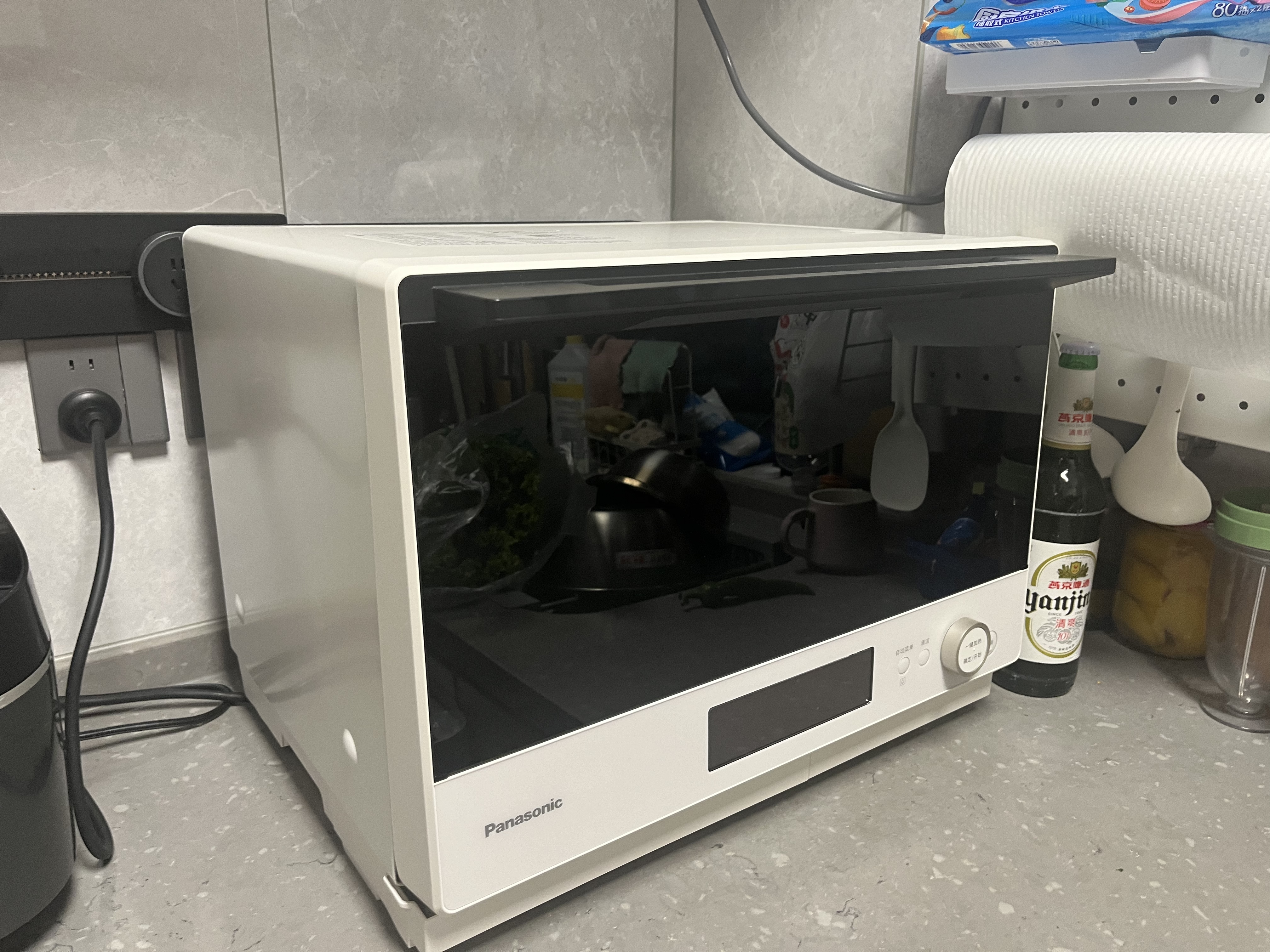 松下（Panasonic）【张晚意同款】和风炉知焰 上烤炸下炖煮 31L 台嵌两用 微蒸烤炸炖一体机NN-CS85RW 实拍图