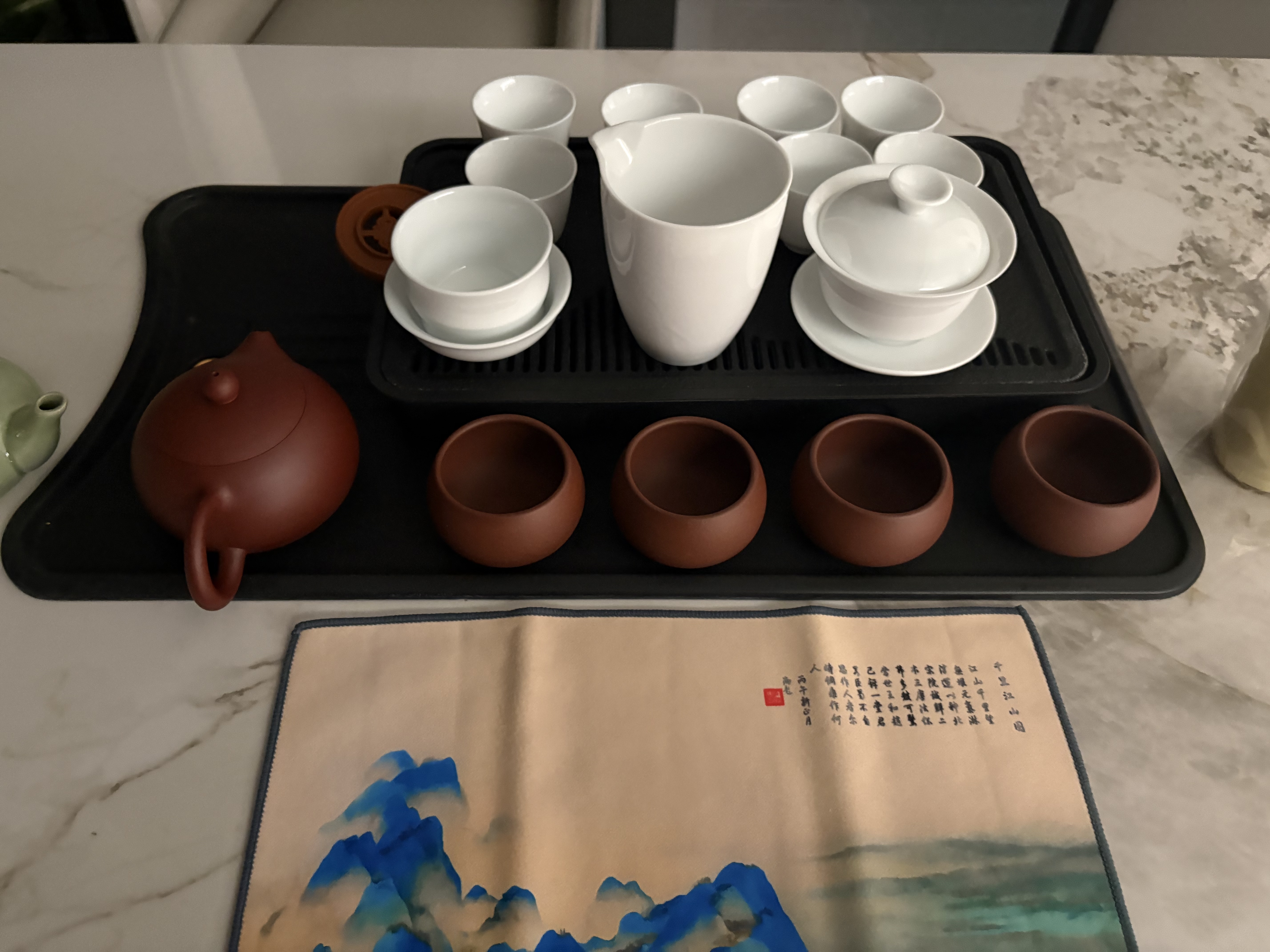 京东京造茶具整套装羊脂玉陶瓷功夫茶具壶杯盘中秋送礼物家用白瓷盖碗15件 实拍图