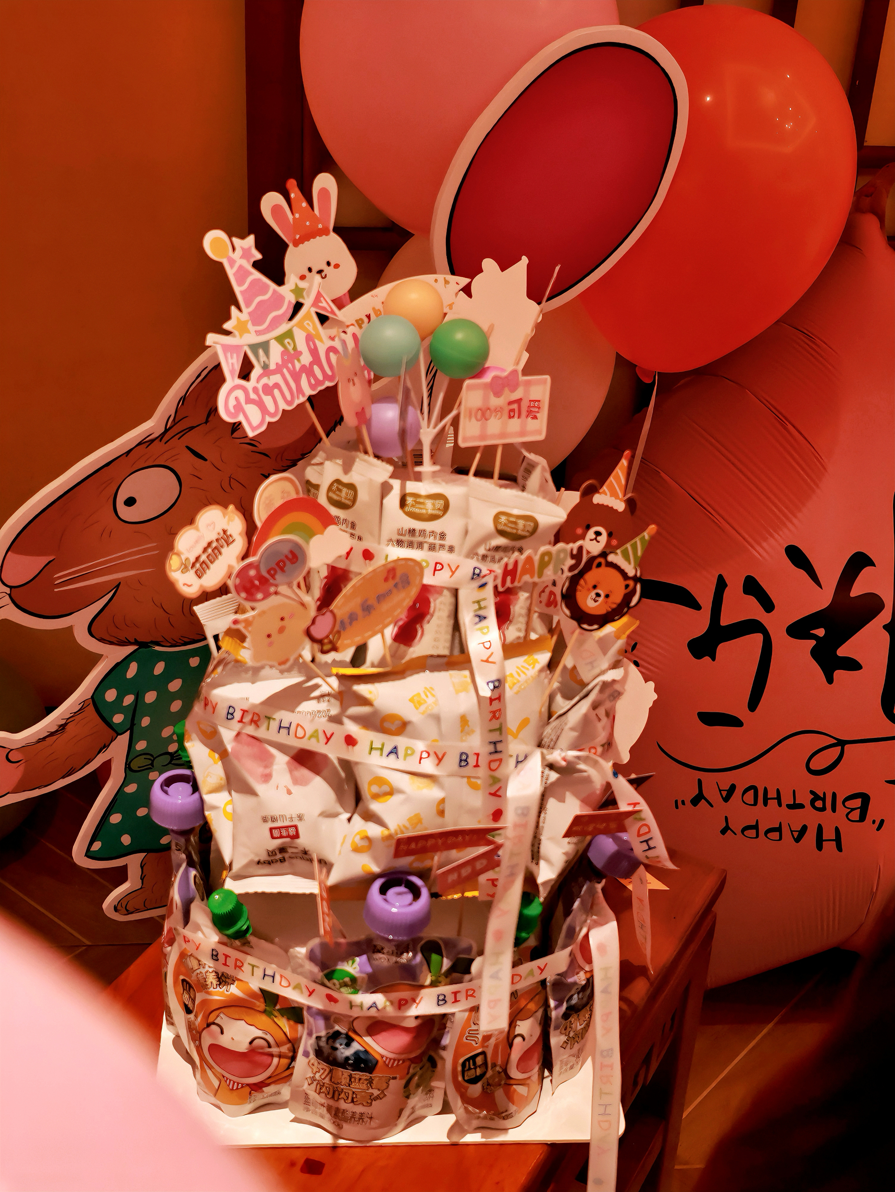 静闲居生日蛋糕diy材料包零食材料一整套儿童装饰模型泡沫男孩场景布置 粉色三层套餐-双倍欢乐 实拍图
