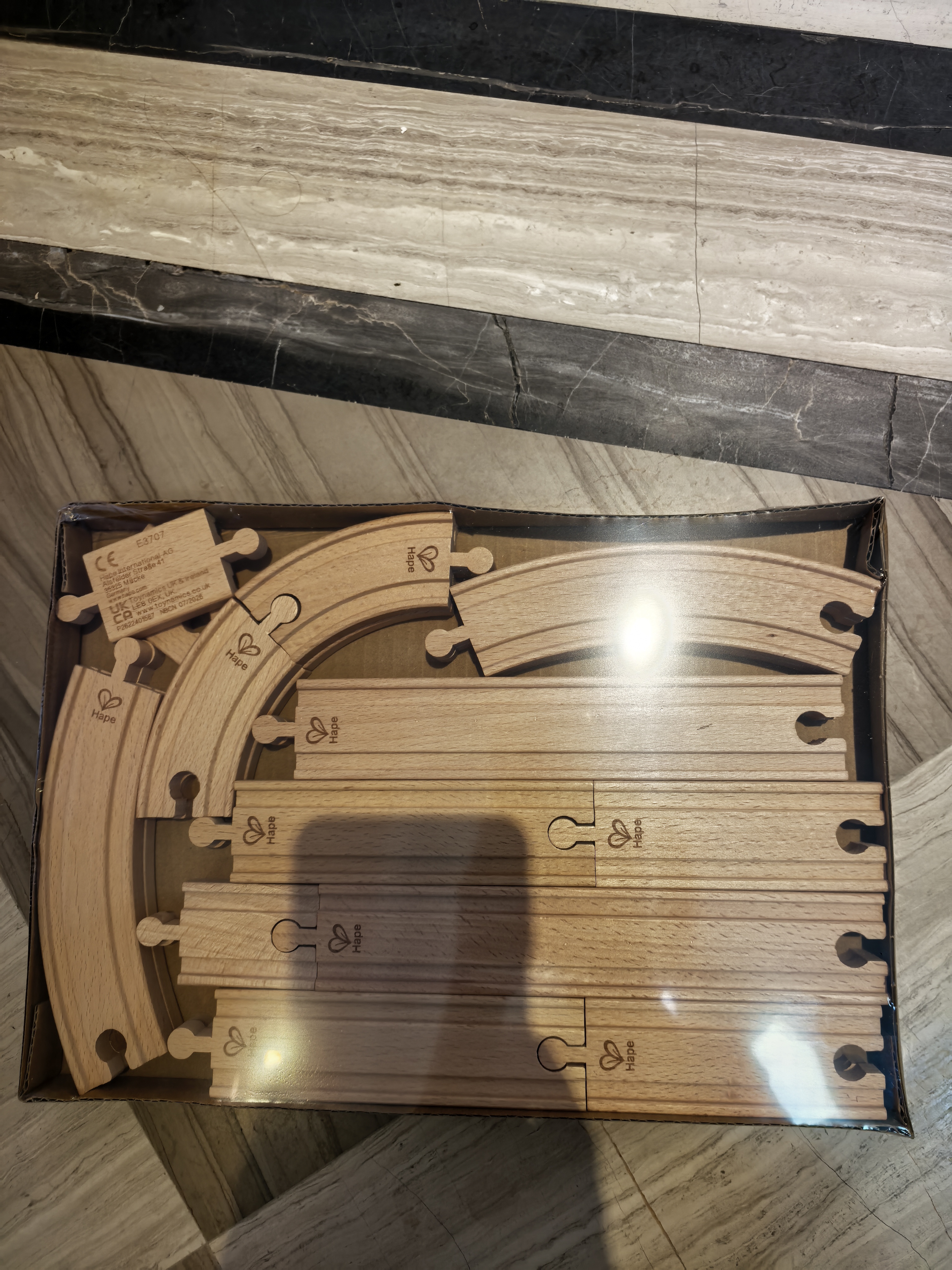 Hape(德国)火车轨道玩具多系列兼容木质diy基础轨道扩展包3岁+E3707 实拍图