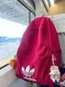 adidas休闲日常通勤运动双肩背包学生书包开学男女阿迪达斯三叶草   胜利红   NS(均码) 实拍图