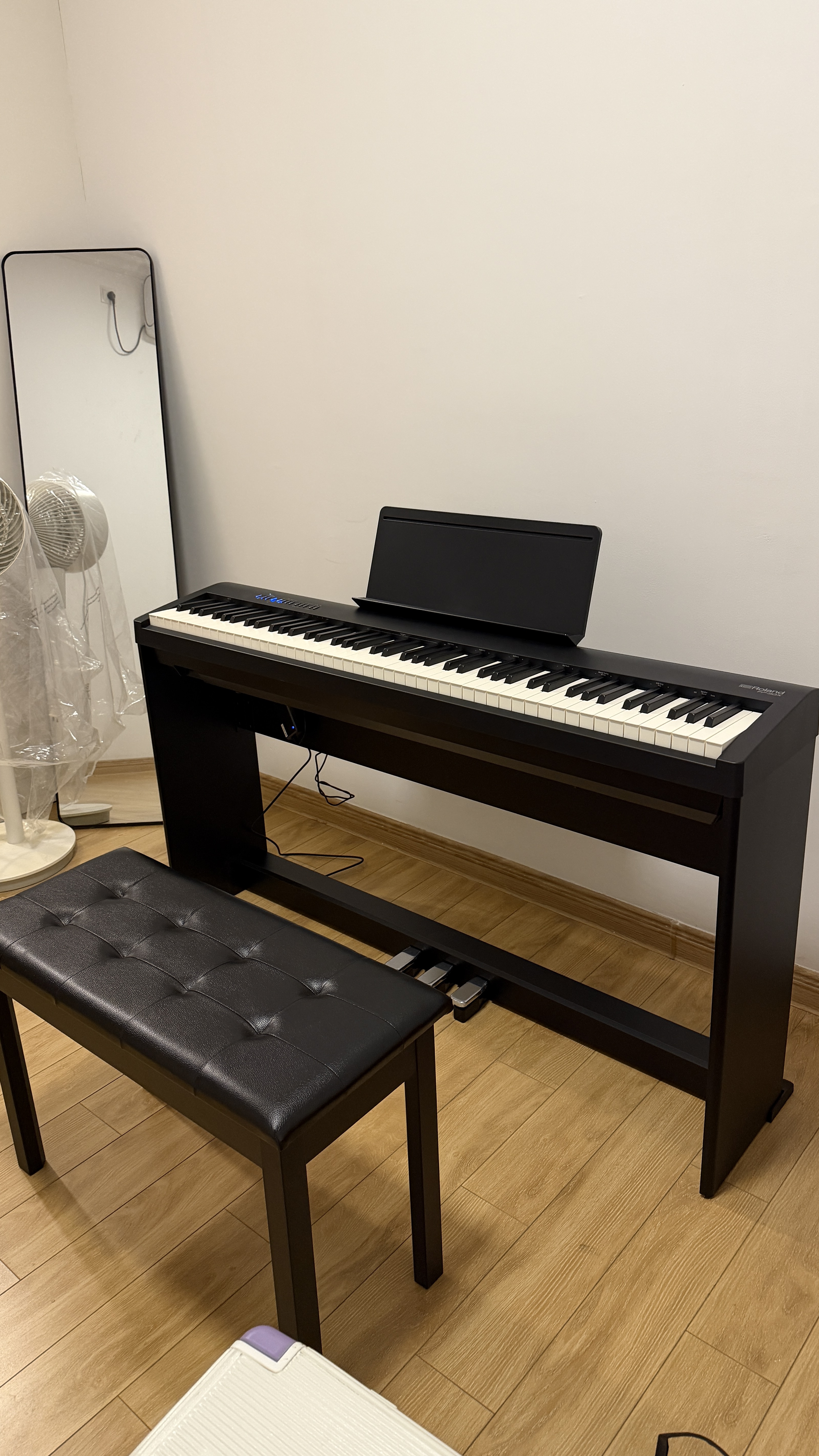 罗兰（Roland）电钢琴FP30X 重锤便携式成人儿童初学者入门数码钢琴 FP30X黑色+原厂木架+三踏板+礼包 实拍图