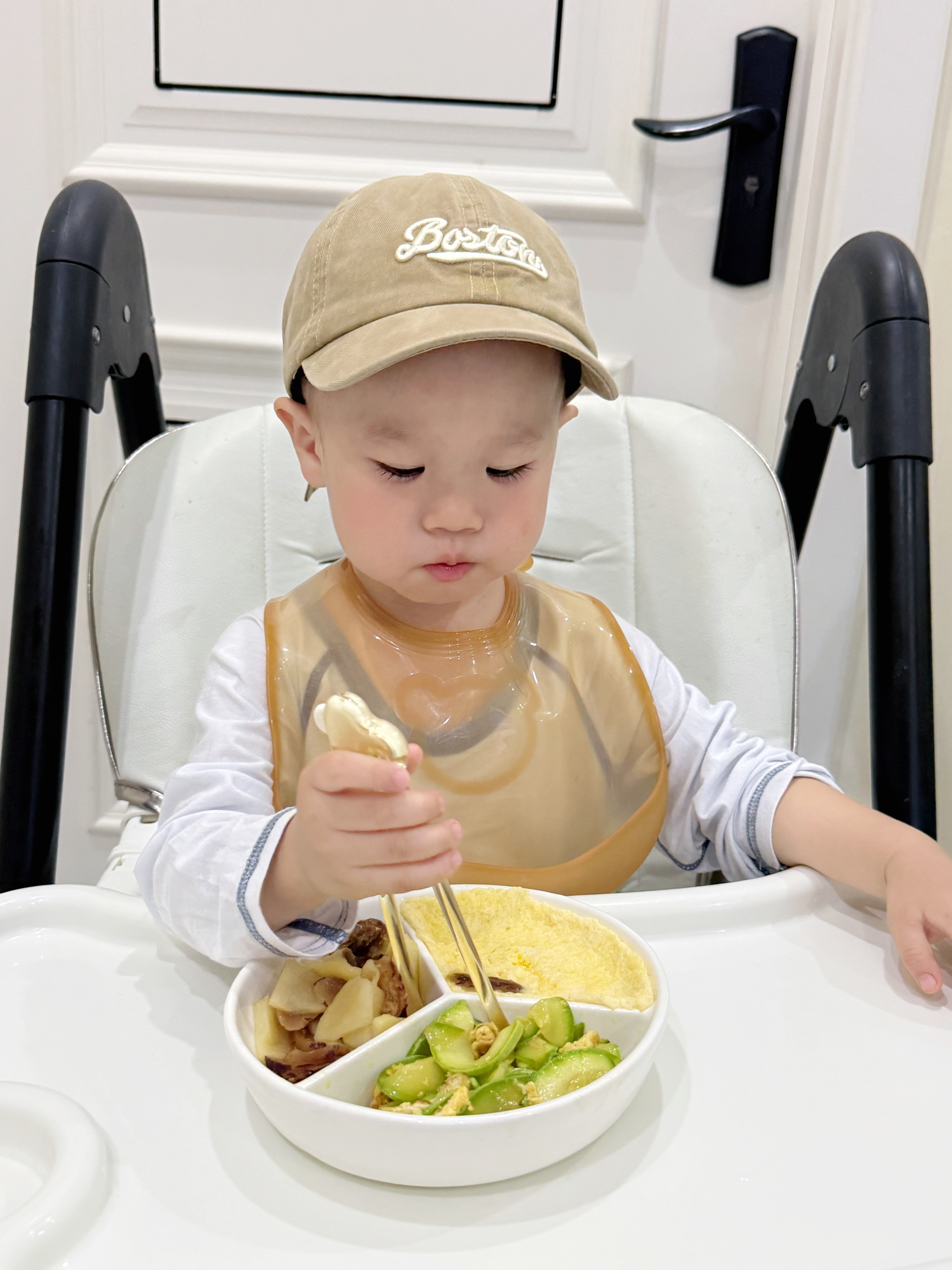 葆氏宝宝辅食一锅蒸餐盘圆形三分格儿童陶瓷蒸蛋碗电饭锅内蒸菜格 实拍图