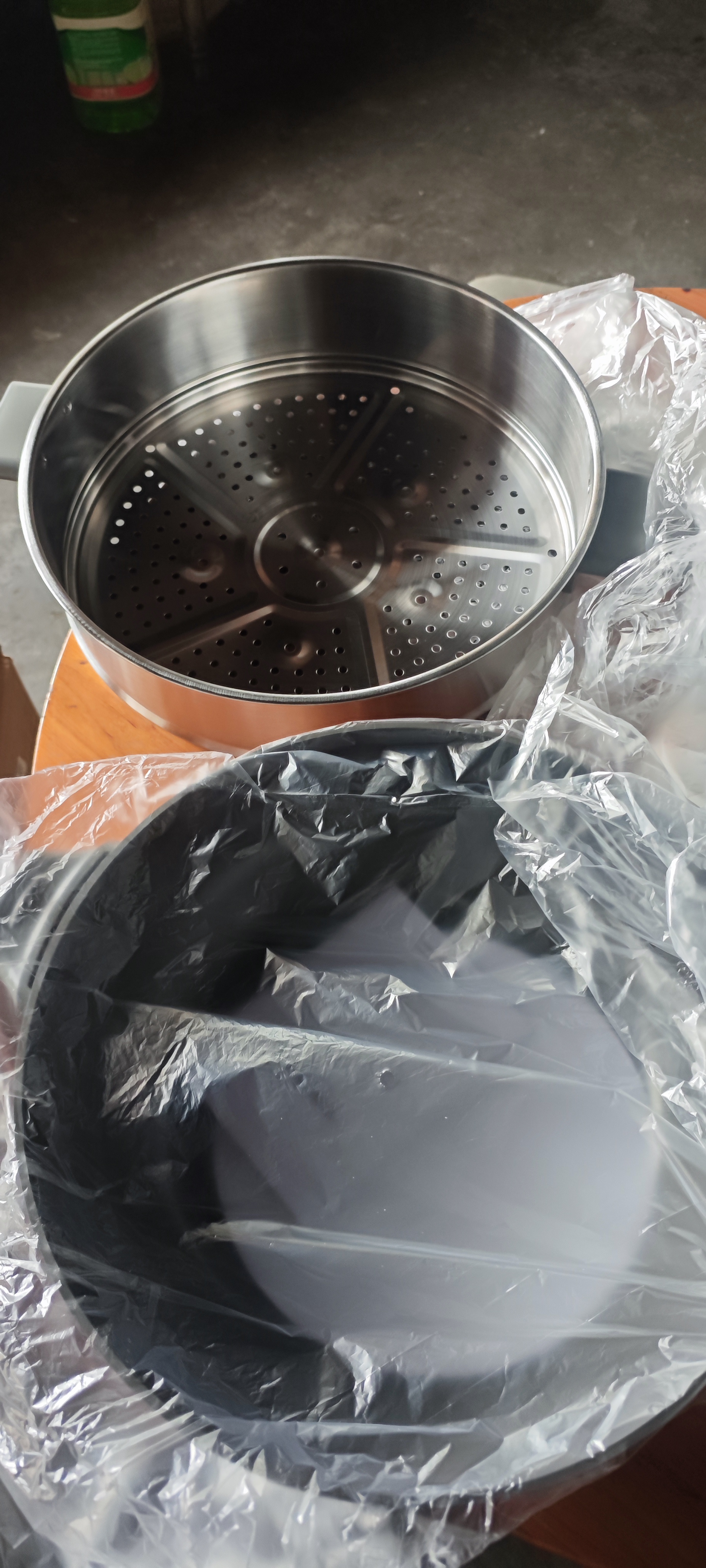 美的（Midea）0氟钛陶电炒锅 电蒸锅 分体式电煮锅蒸煮炒多功能一体5.5L炒菜专用锅电火锅 煎锅 HCG3218S配蒸笼 实拍图
