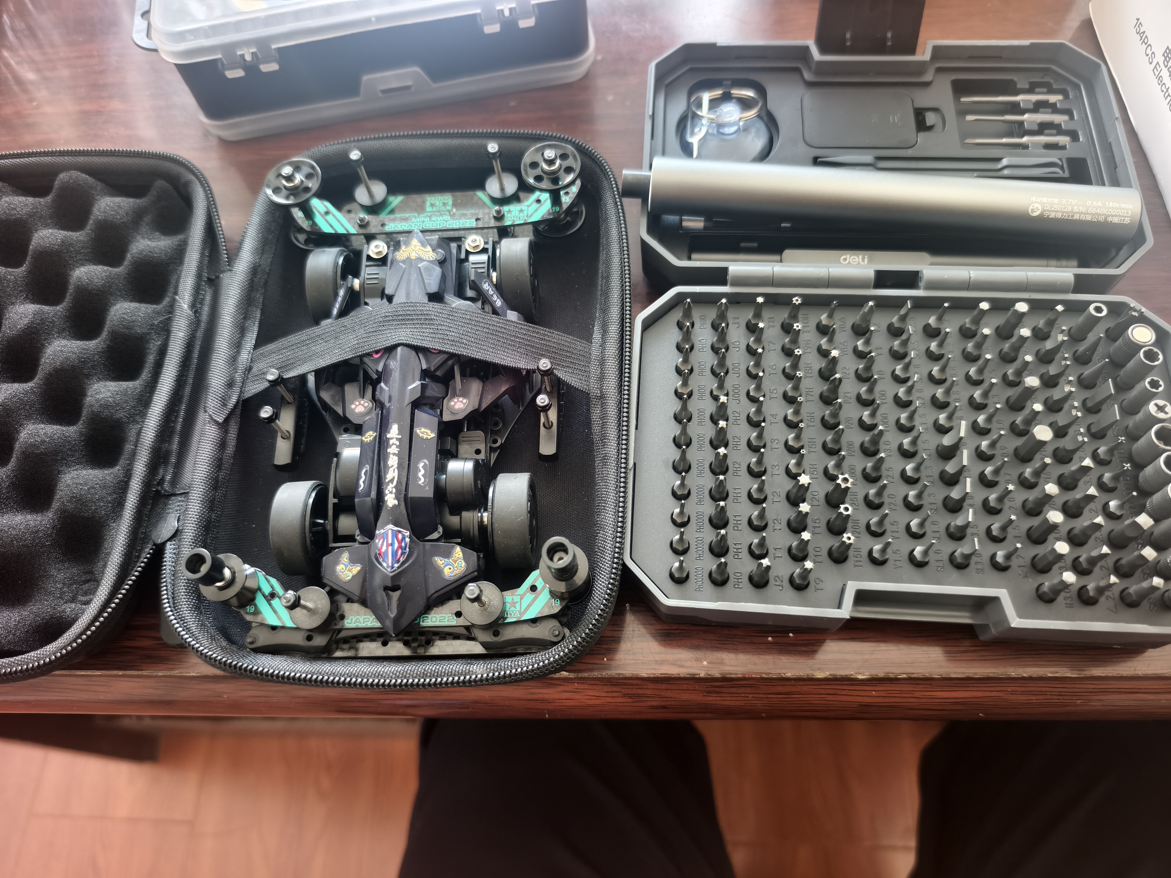 得力（deli）电动螺丝刀套装棘轮套筒154件套家用小型精密手动螺丝批起子 实拍图
