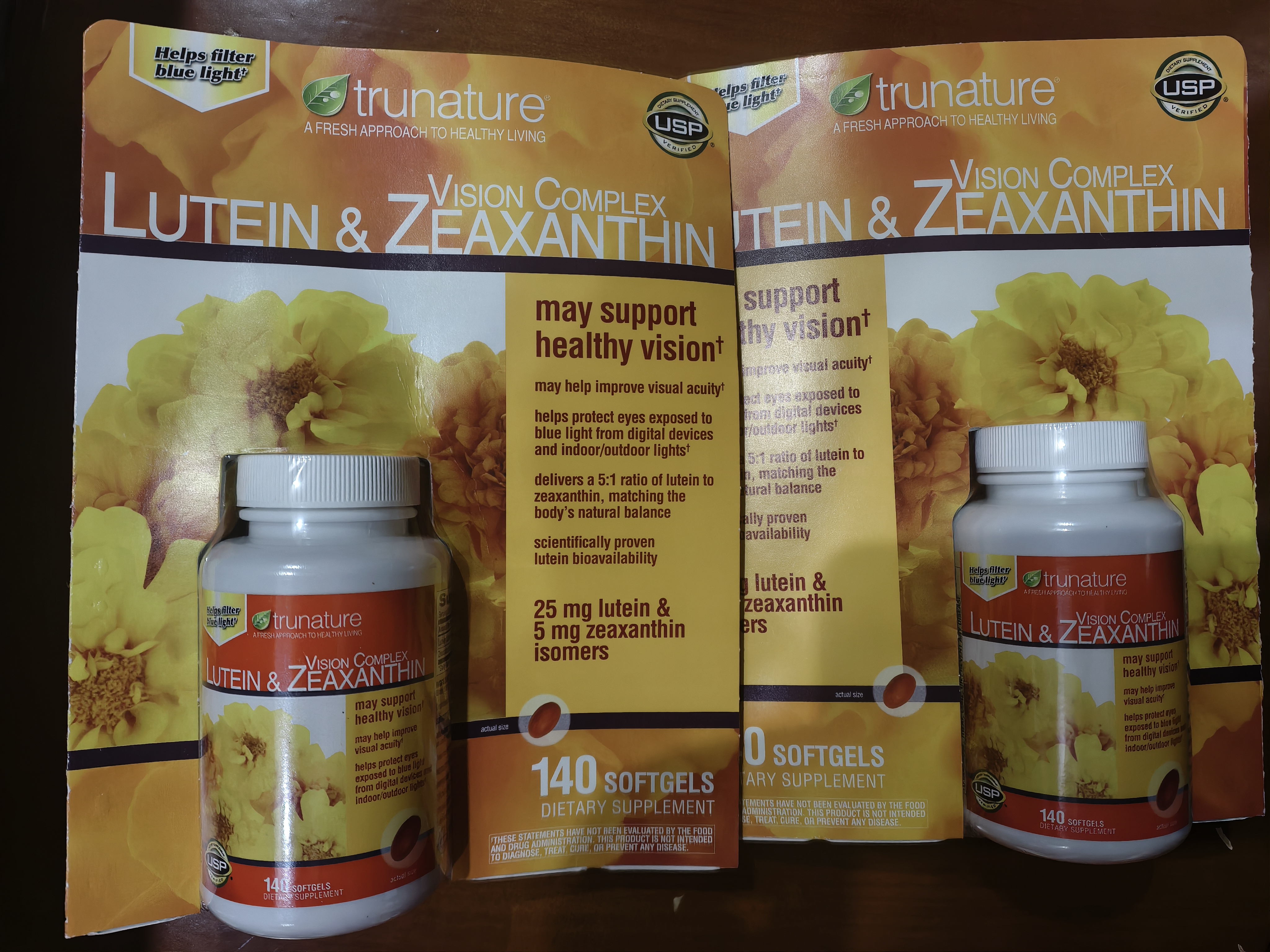 TRUNATURE叶黄素玉米黄素胶囊玉米黄质Lutein 美国原装进口游离型叶黄素 【成人中老年护眼叶黄素】25mg 140粒*1瓶 实拍图