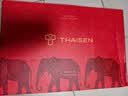 THAISEN泰国原装进口乳胶枕头芯 94%含量 成人睡眠颈椎枕 波浪海葵橡胶枕 实拍图