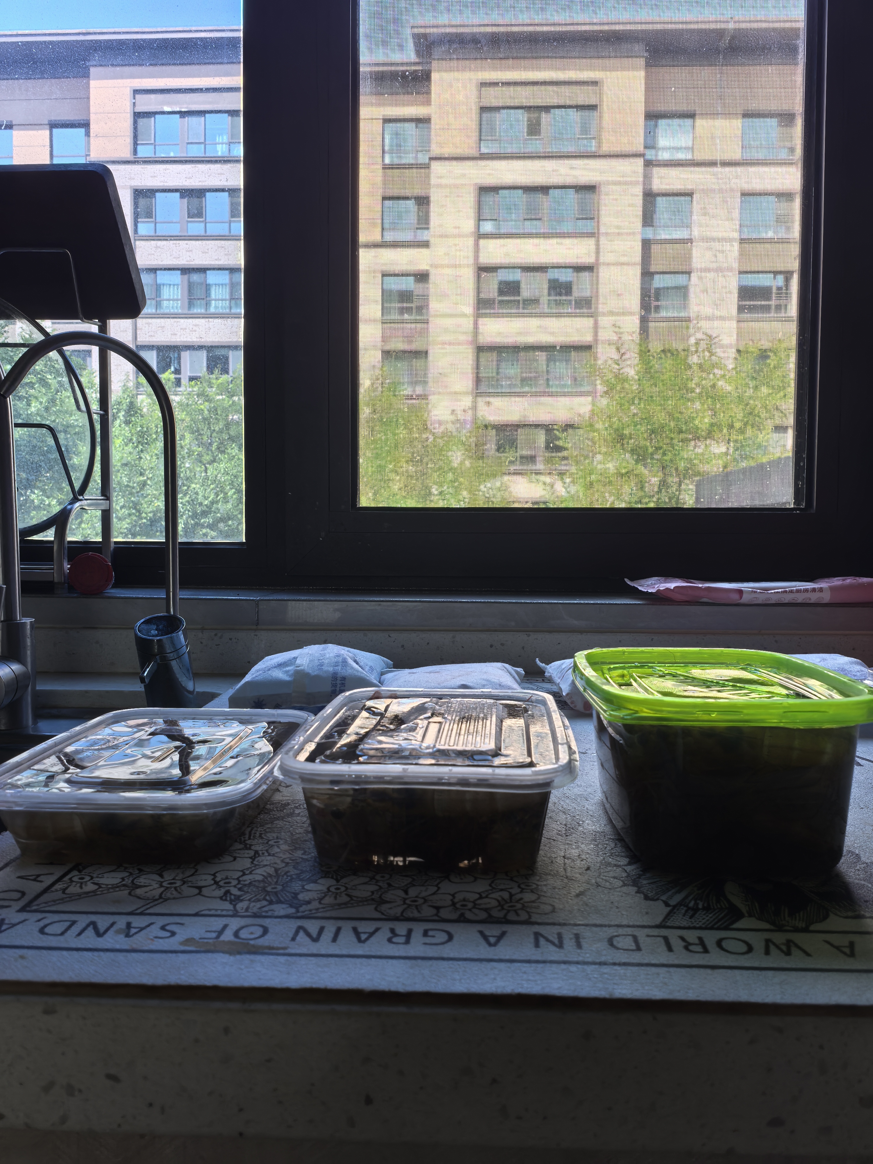 特美居（temeiju）一次性饭盒长方形透明塑料快餐盒加厚带盖打包盒餐具50套装500型 实拍图