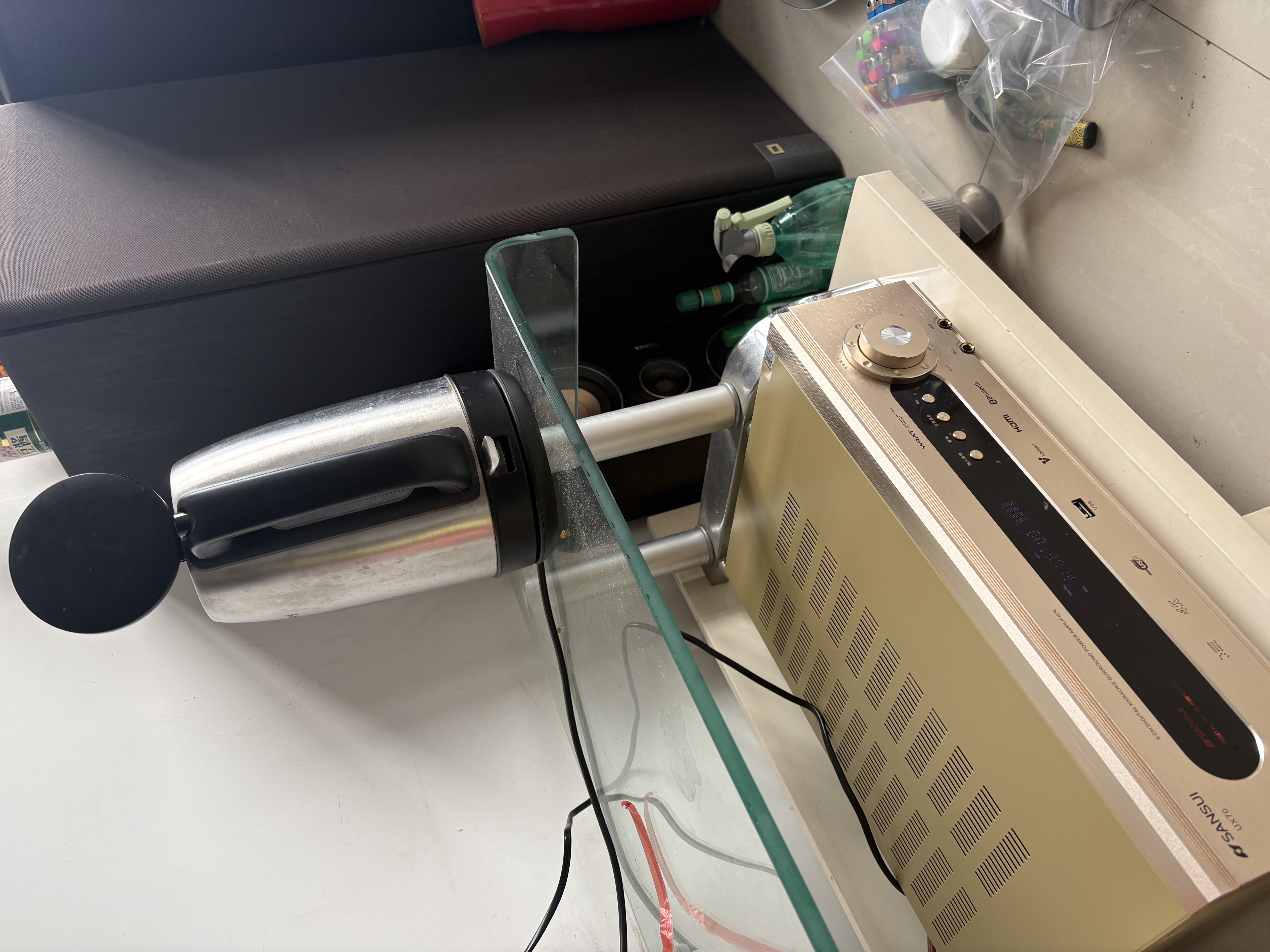 山水（SANSUI）DM4 家庭ktv音响功放机 定阻功率放大器 高保真无线智能蓝牙大功率音乐音响功放 实拍图