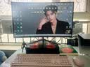 联想（Lenovo）无线键盘鼠标套装 键鼠套装 全尺寸键盘 商务办公 USB 适用笔记本台式机一体机 KN220/T221 粉色 实拍图