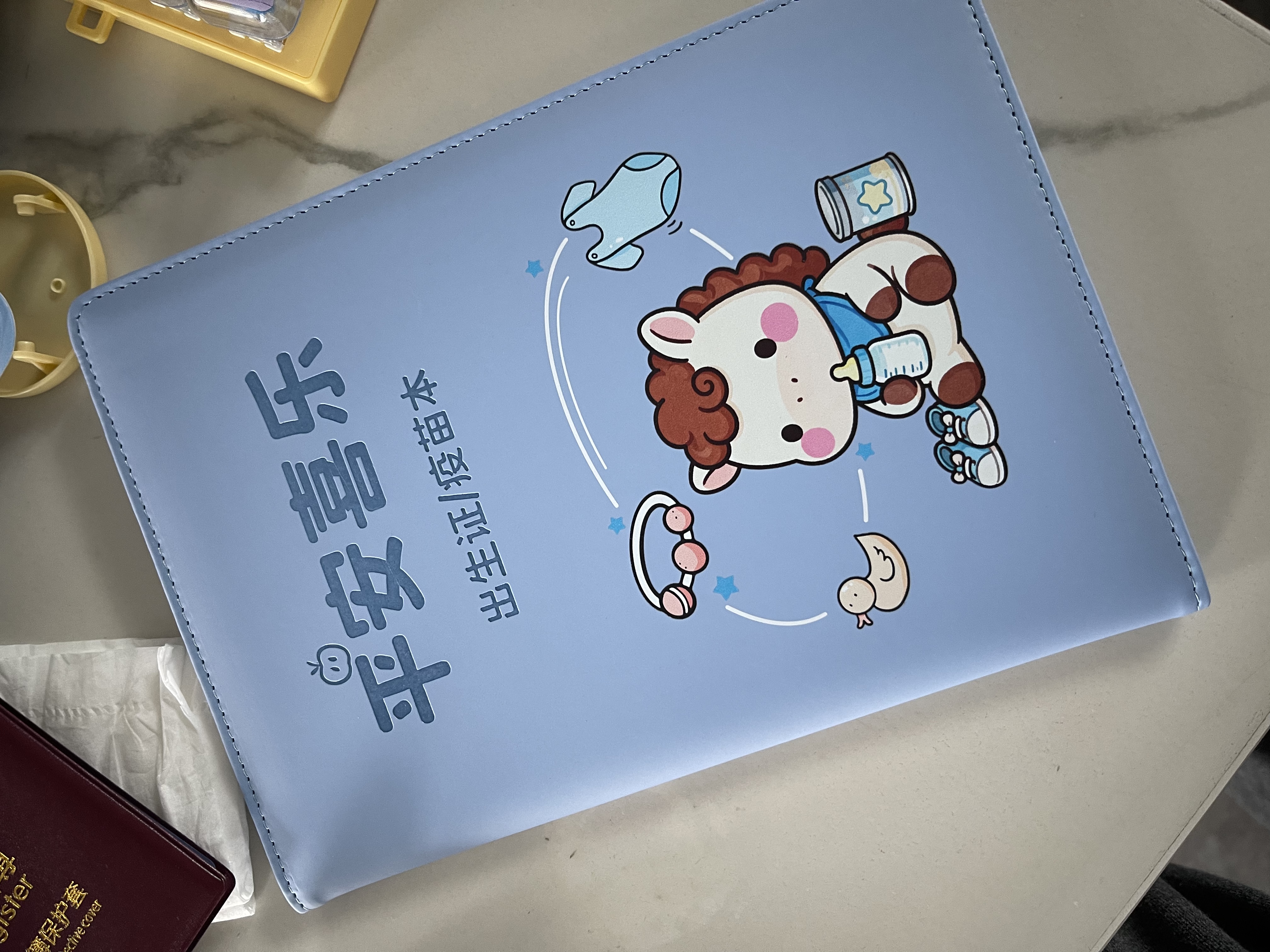 朗捷三合一多功能出生医学证明保护套全国通用新生宝宝证套婴儿出生证保护壳疫苗本和预防针接种套件 实拍图