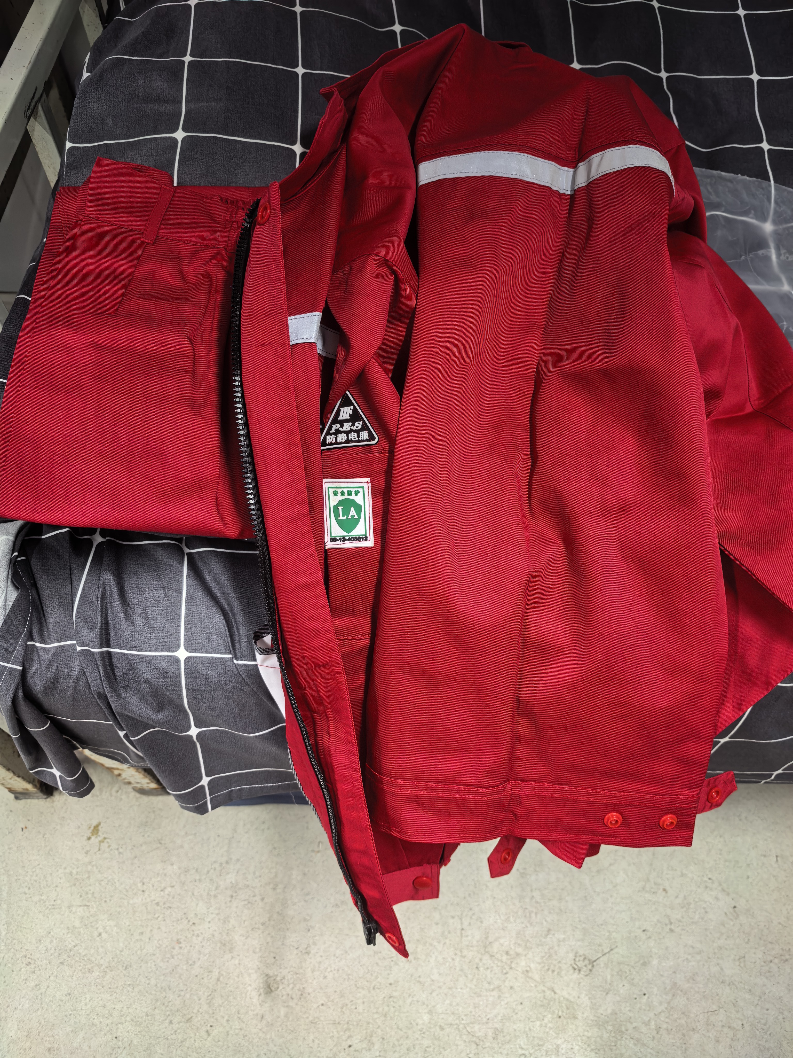 龙伟联合防静电工作服套装男女化工厂定制春秋防护服加油站石化石油劳保服 实拍图
